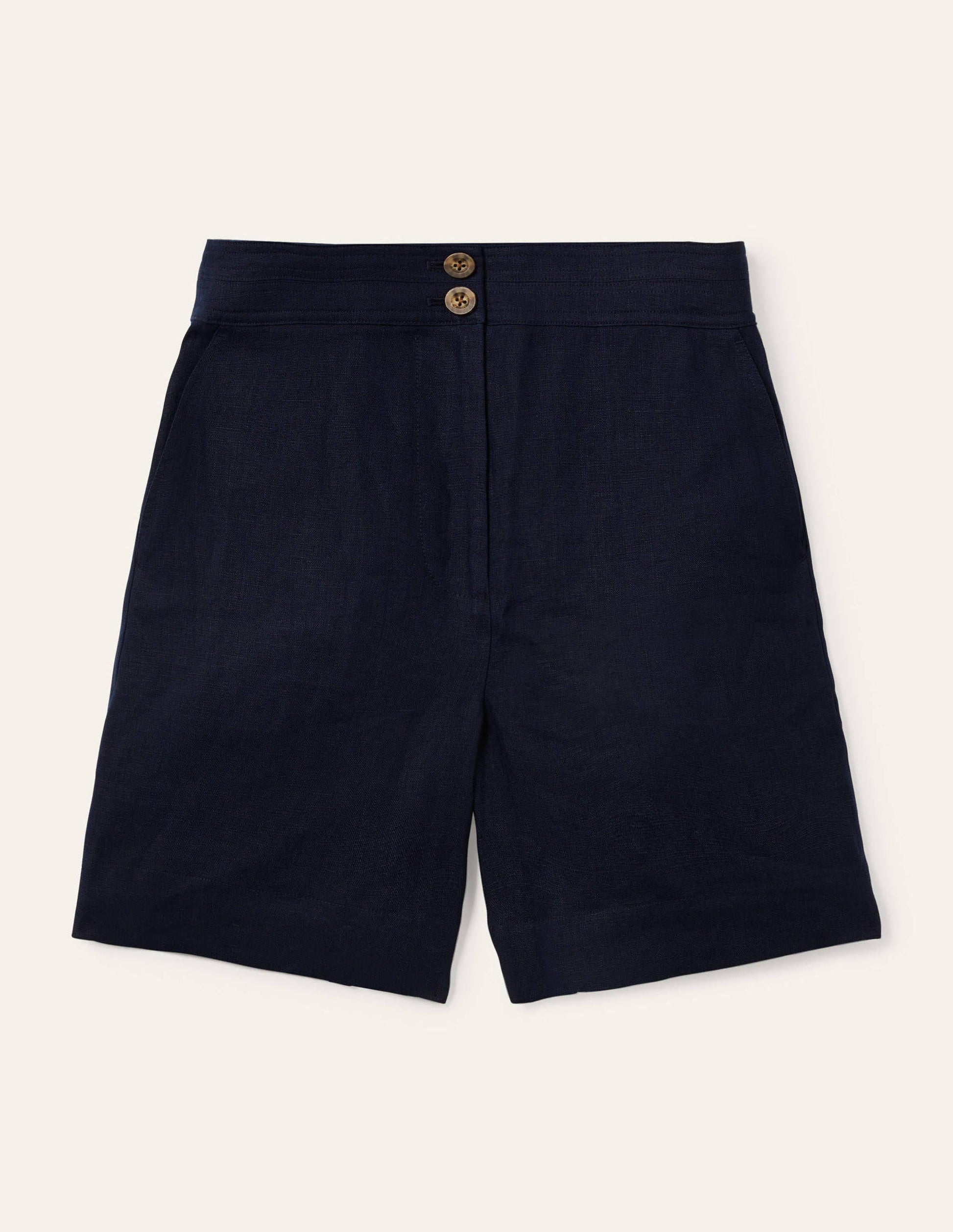 Cornwall Leinenshorts-Marineblau-5