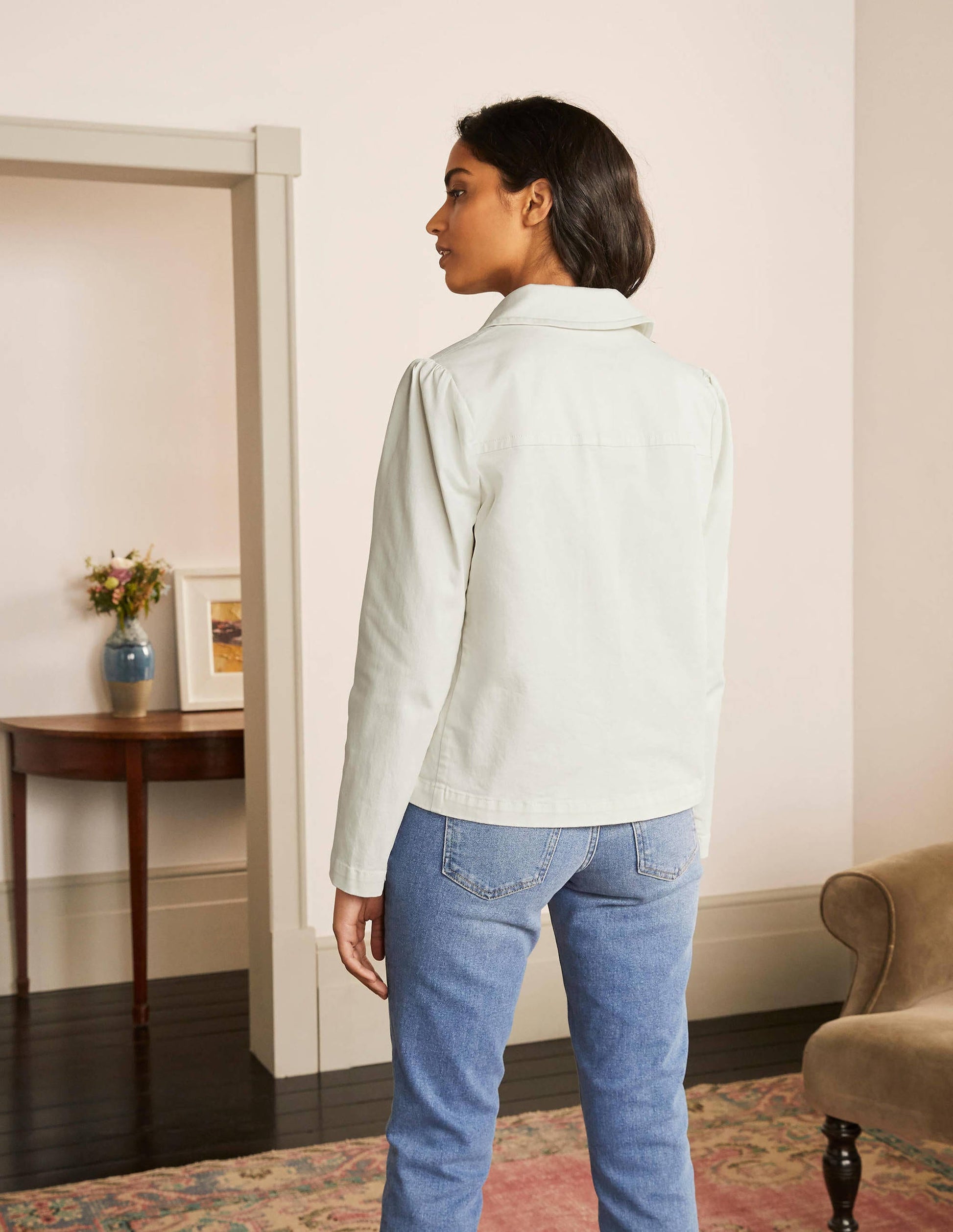 Jacke mit Taschendetails-Ecru-2