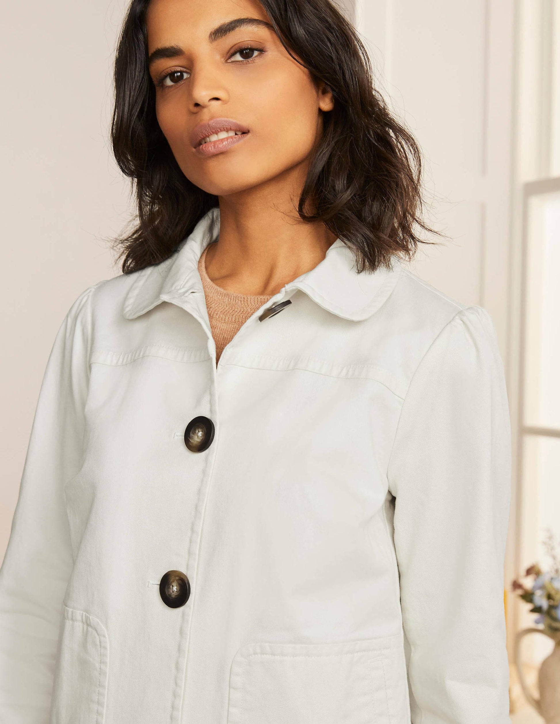 Jacke mit Taschendetails-Ecru-3