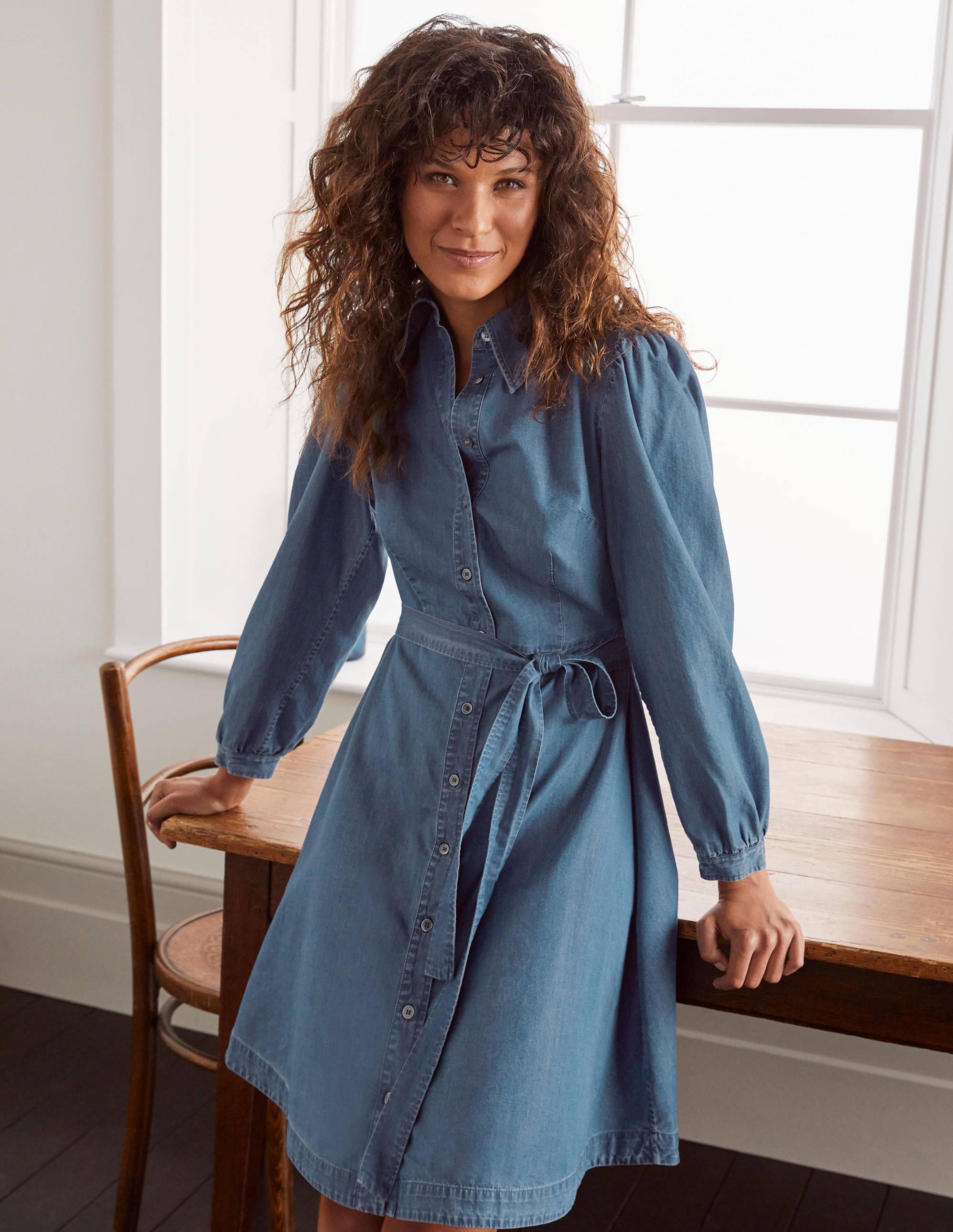 Robe-chemise Charlotte-Denim vintage moyen - Image 1
