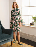 Robe Lottie à ceinture-Feuille de palmier, motif Dream Cloud