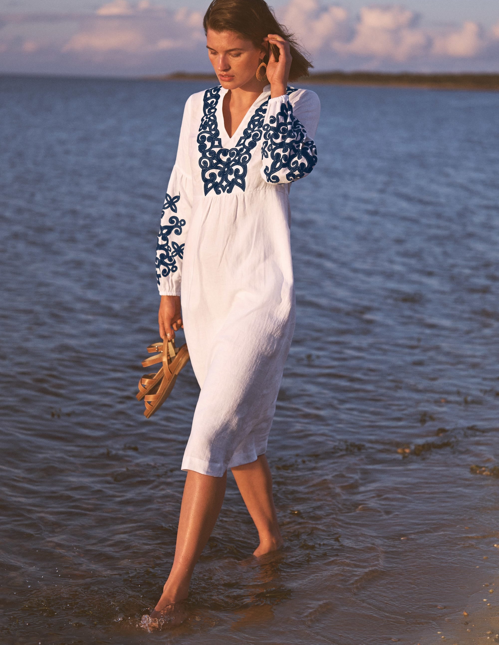 Leonie Leinenkleid-Weiß - Image 4
