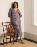 Tanya Midi Dress-Asphalt, Floral Paisley