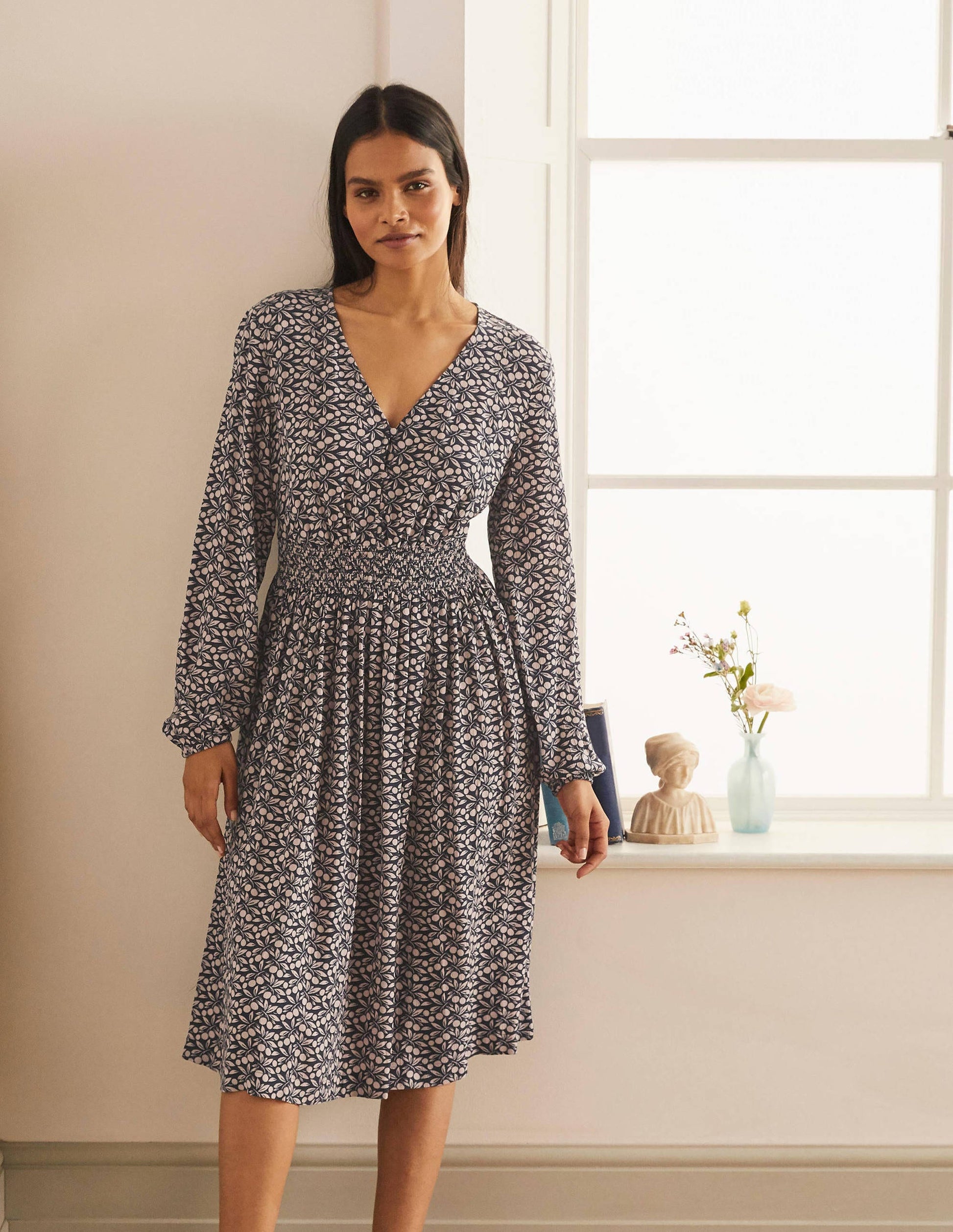 Susannah Smokkleid-Navy, Beerenzweig-1