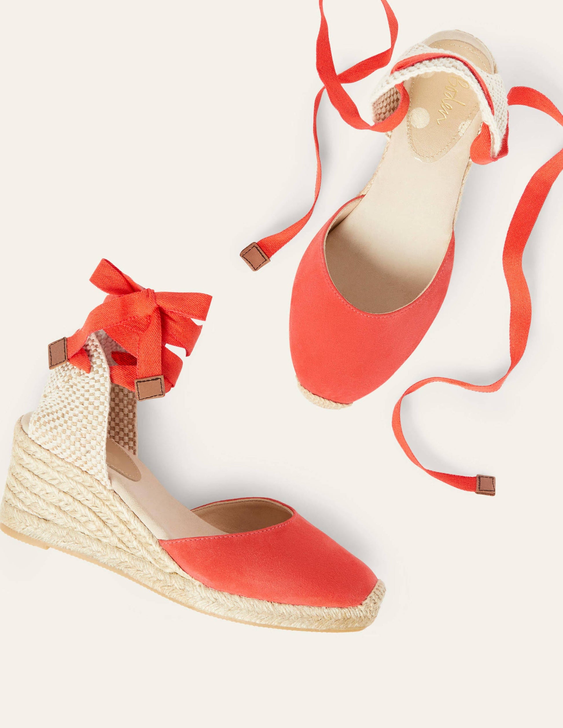 Cassie Espadrilles mit Keilabsatz-Kirschrot-1