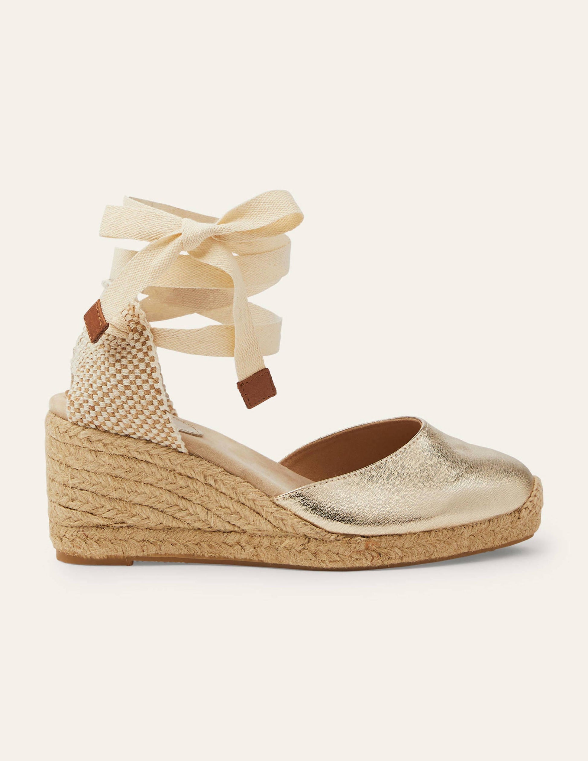 Cassie Espadrilles mit Keilabsatz-Blassgold-Metallic-2