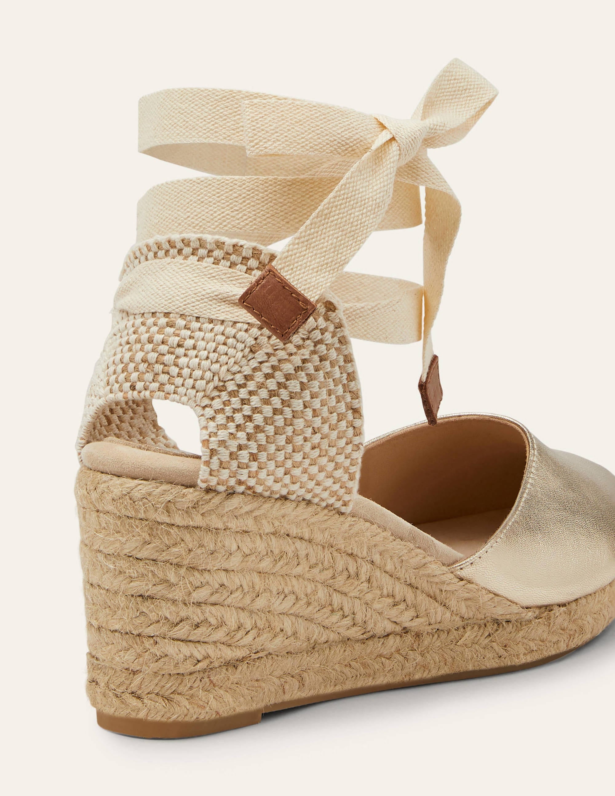 Cassie Espadrilles mit Keilabsatz-Blassgold-Metallic - Image 3