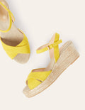 Compensées Jasmine façon espadrilles-Chartreuse