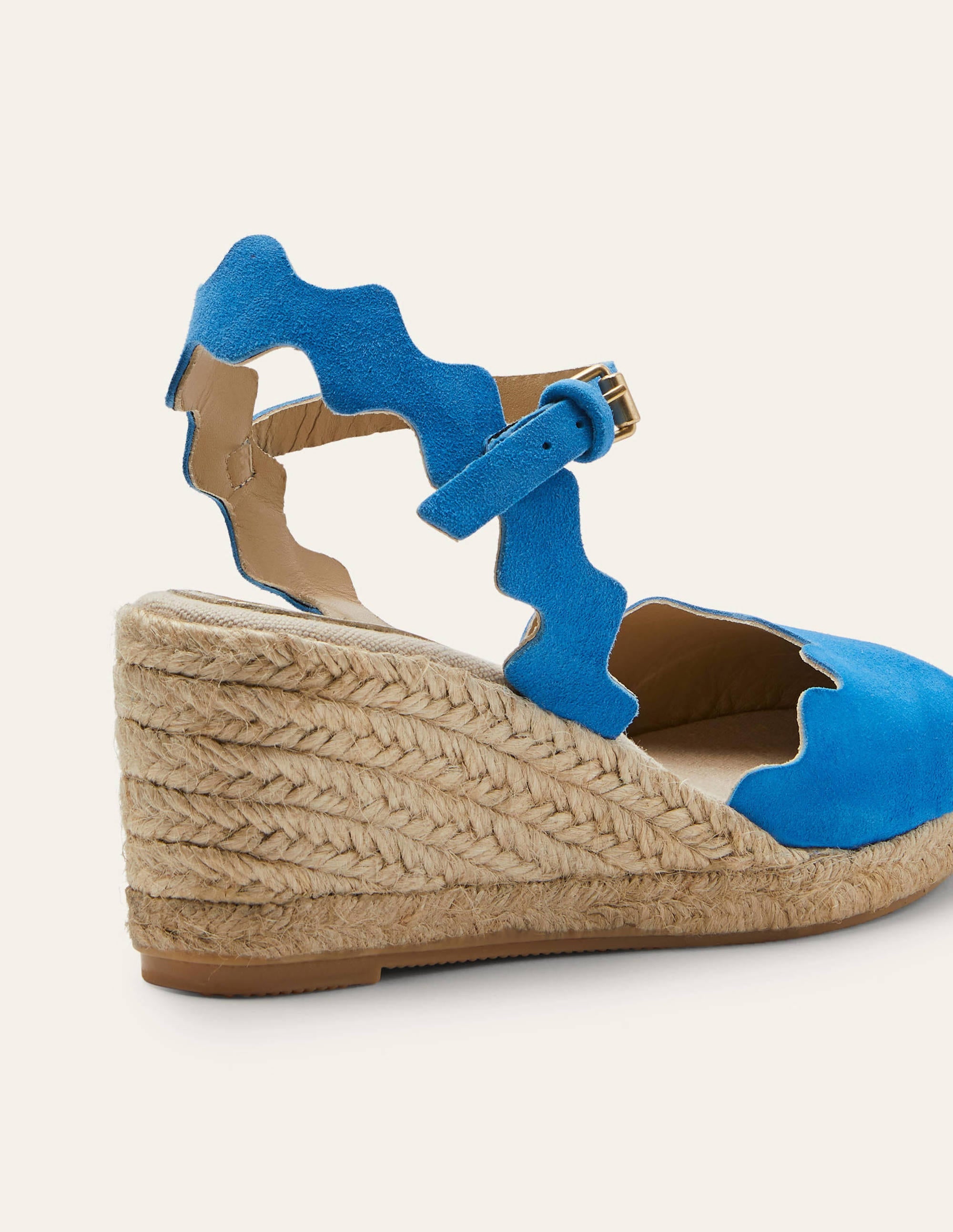 Compensées Nadine façon espadrilles-Bleu marocain - Image 3
