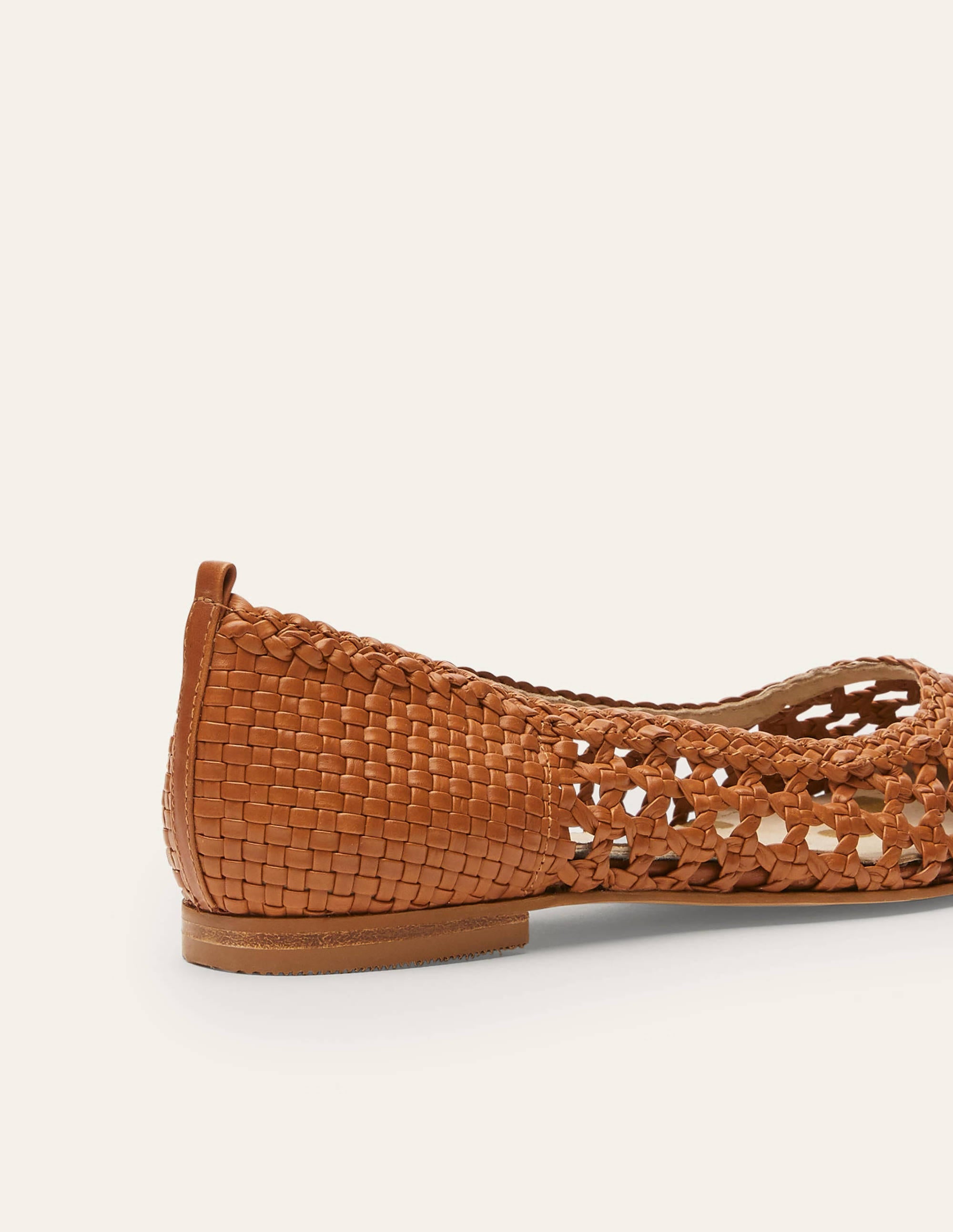 Olive Ballerinas-Hellbraun, Gewebt - Image 3