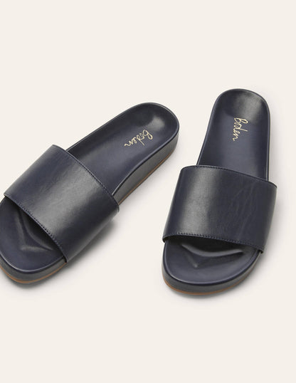 Elsie Mule Sandals-Navy