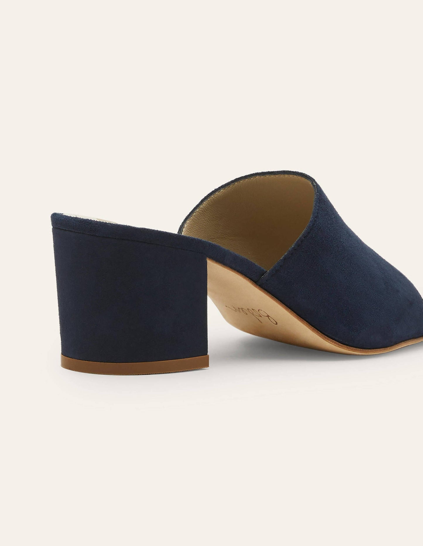 Mules à talon Elsie-Bleu marine
