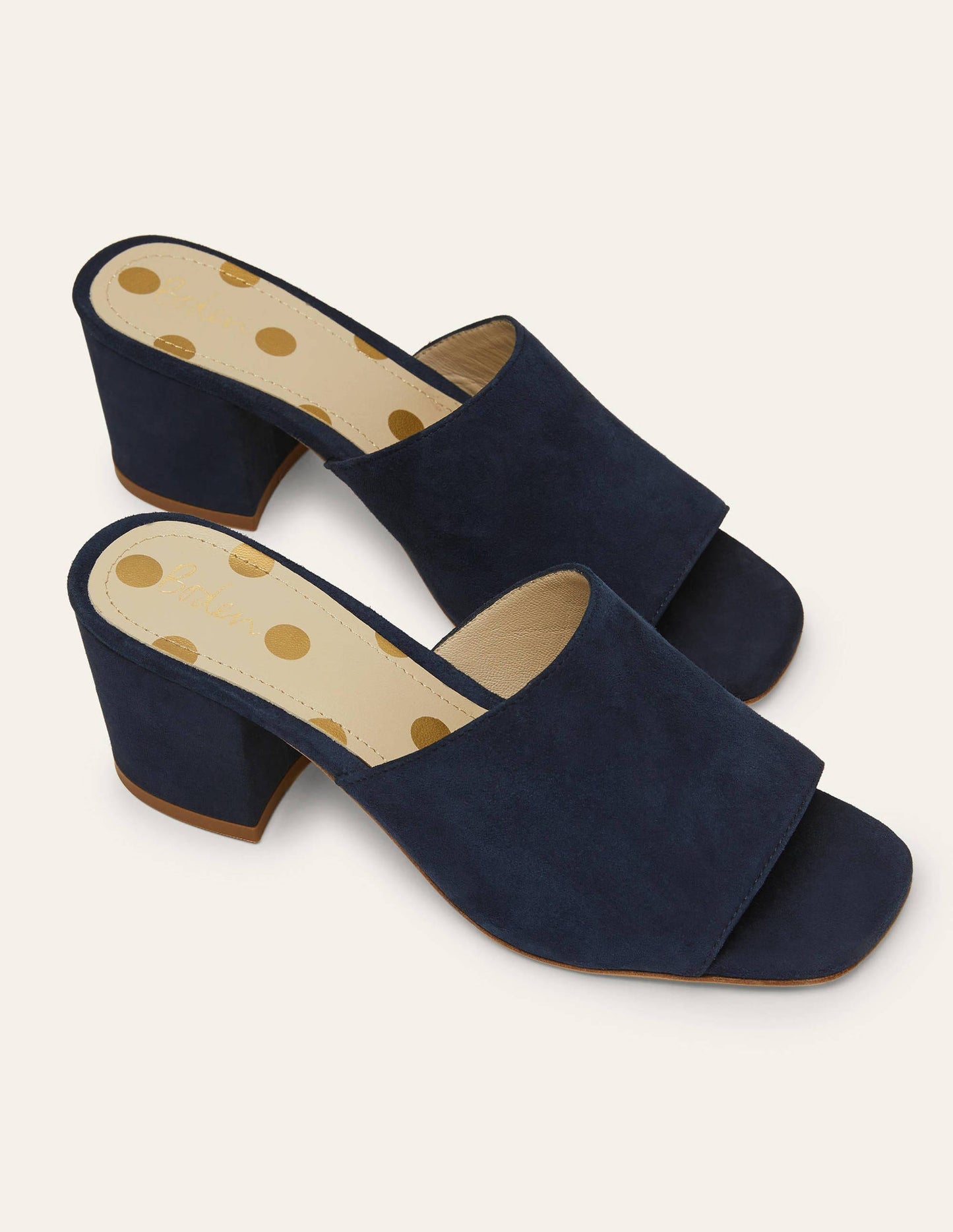Mules à talon Elsie-Bleu marine