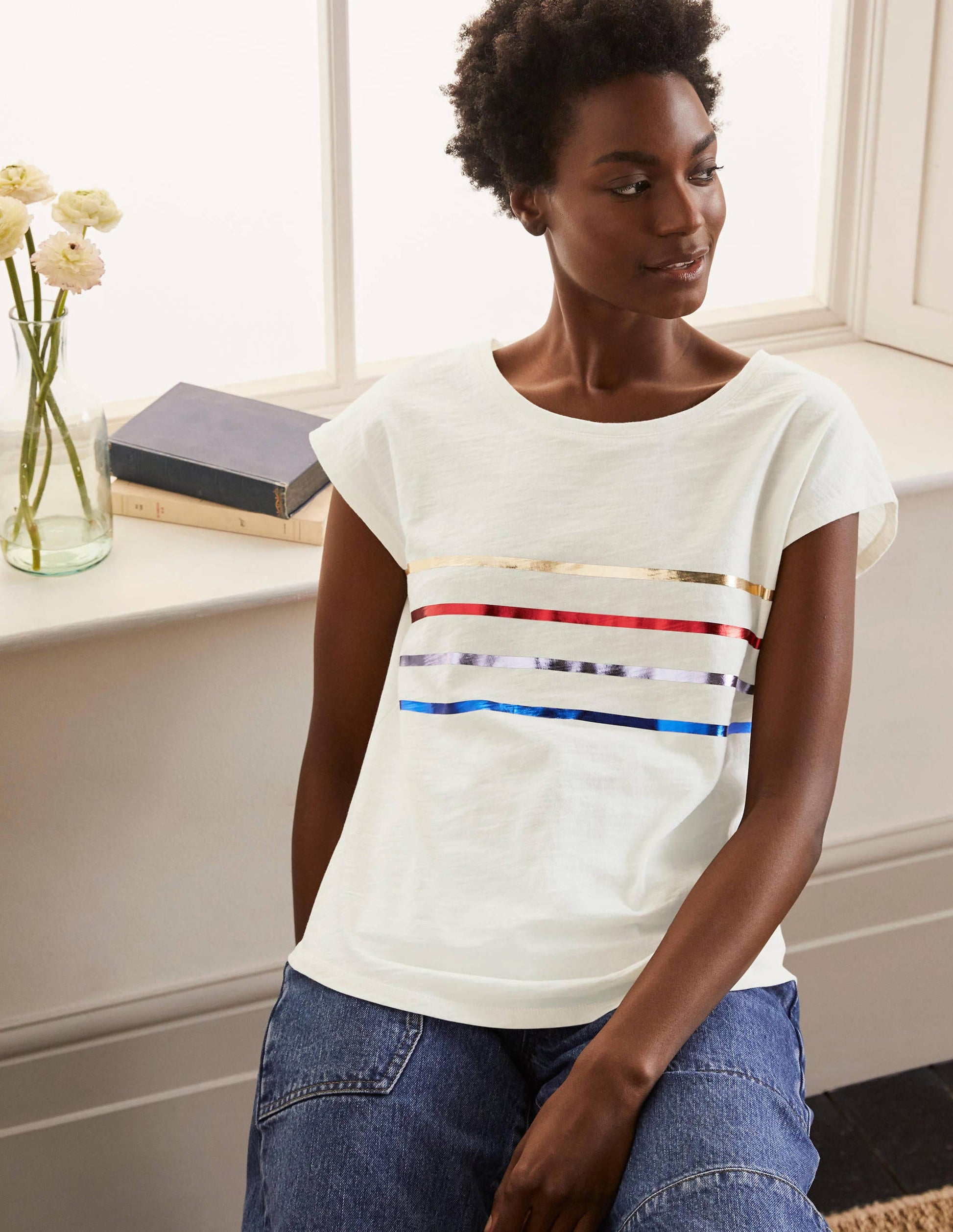 Robyn Jersey-T-Shirt-Regenbogen-Folienstreifen-1