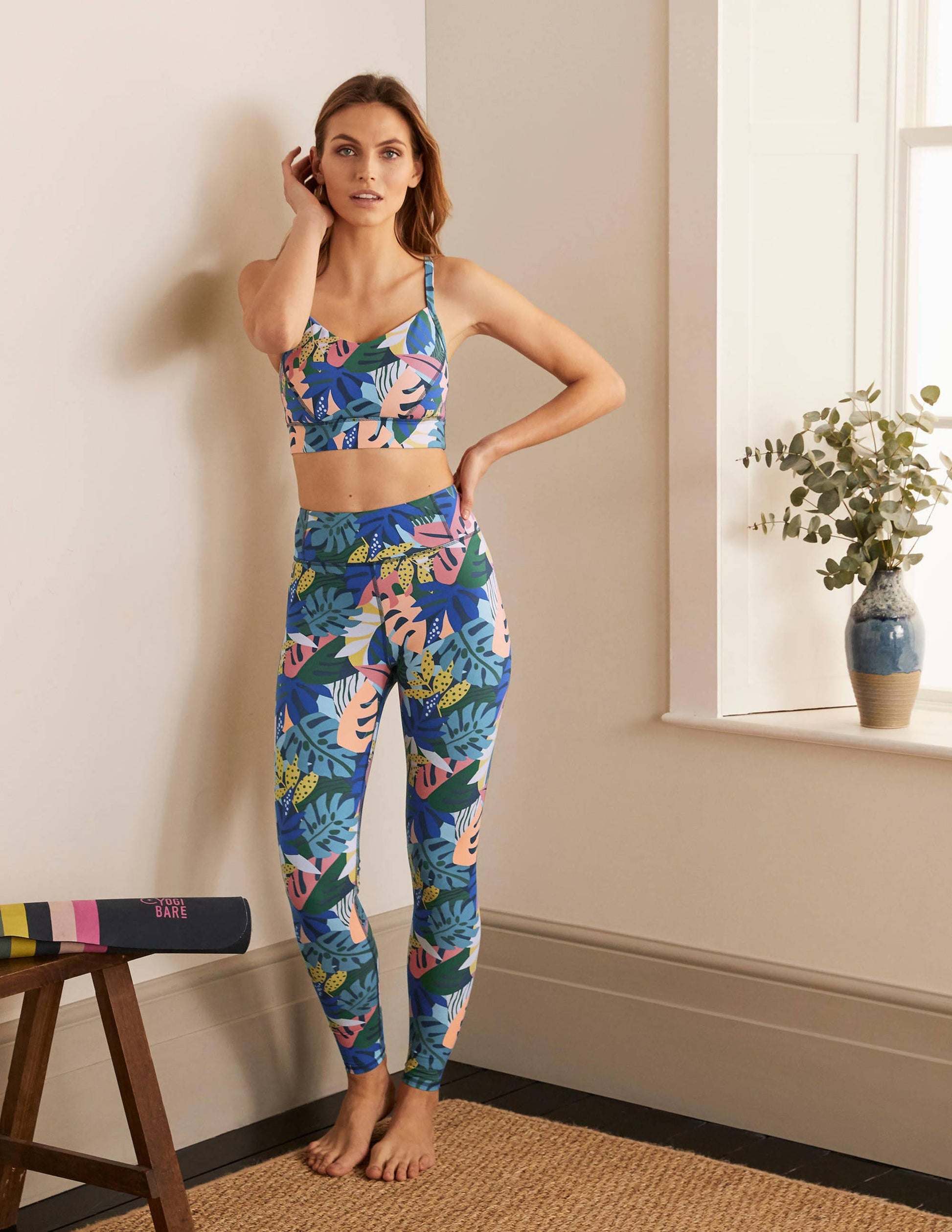 Jessica Active Bra-Navy, Leafy Tropics-2