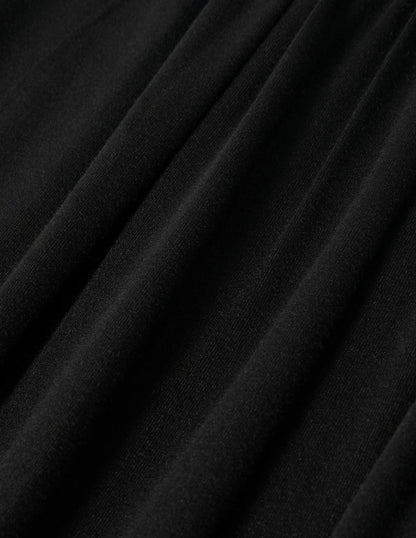 Rock mit gerafftem Bund-Schwarz
