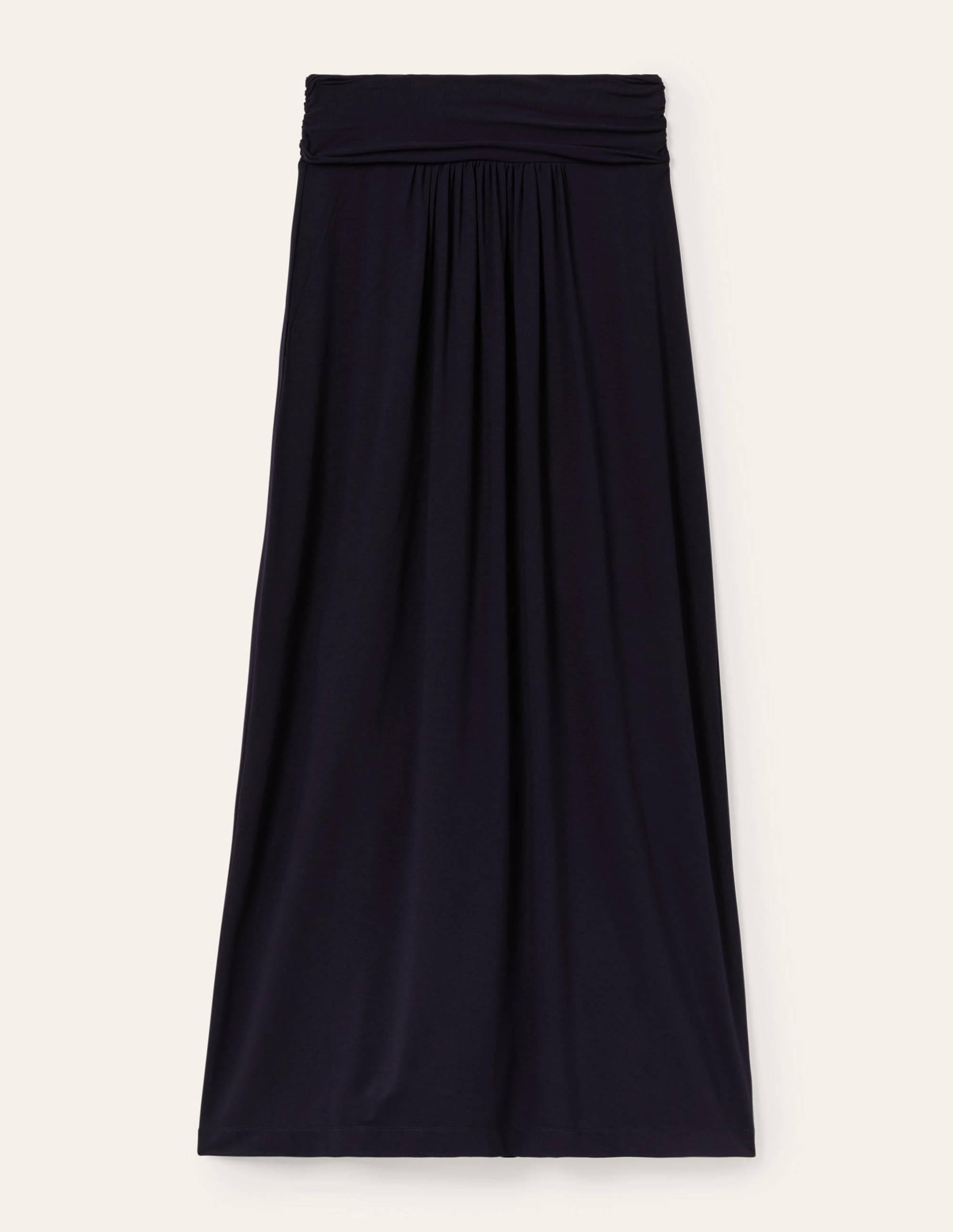 Ruched Waist Skirt-Navy - Image 5