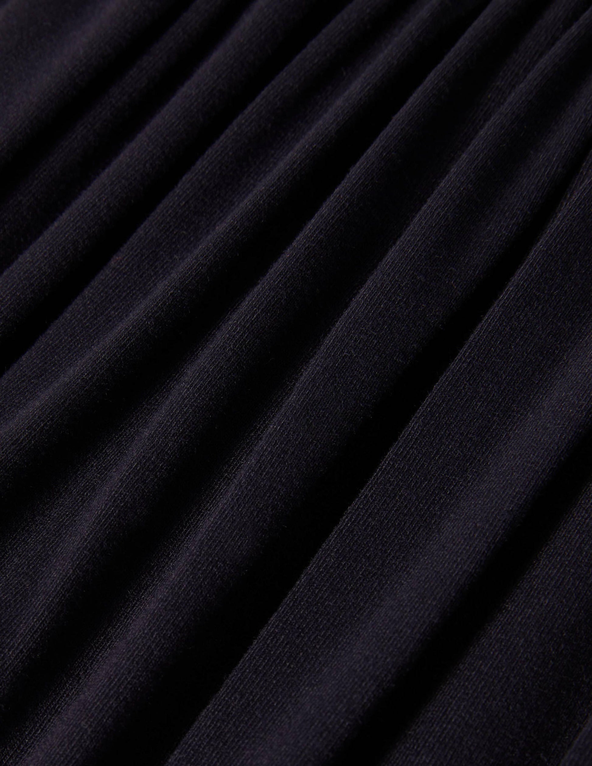 Ruched Waist Skirt-Navy-6