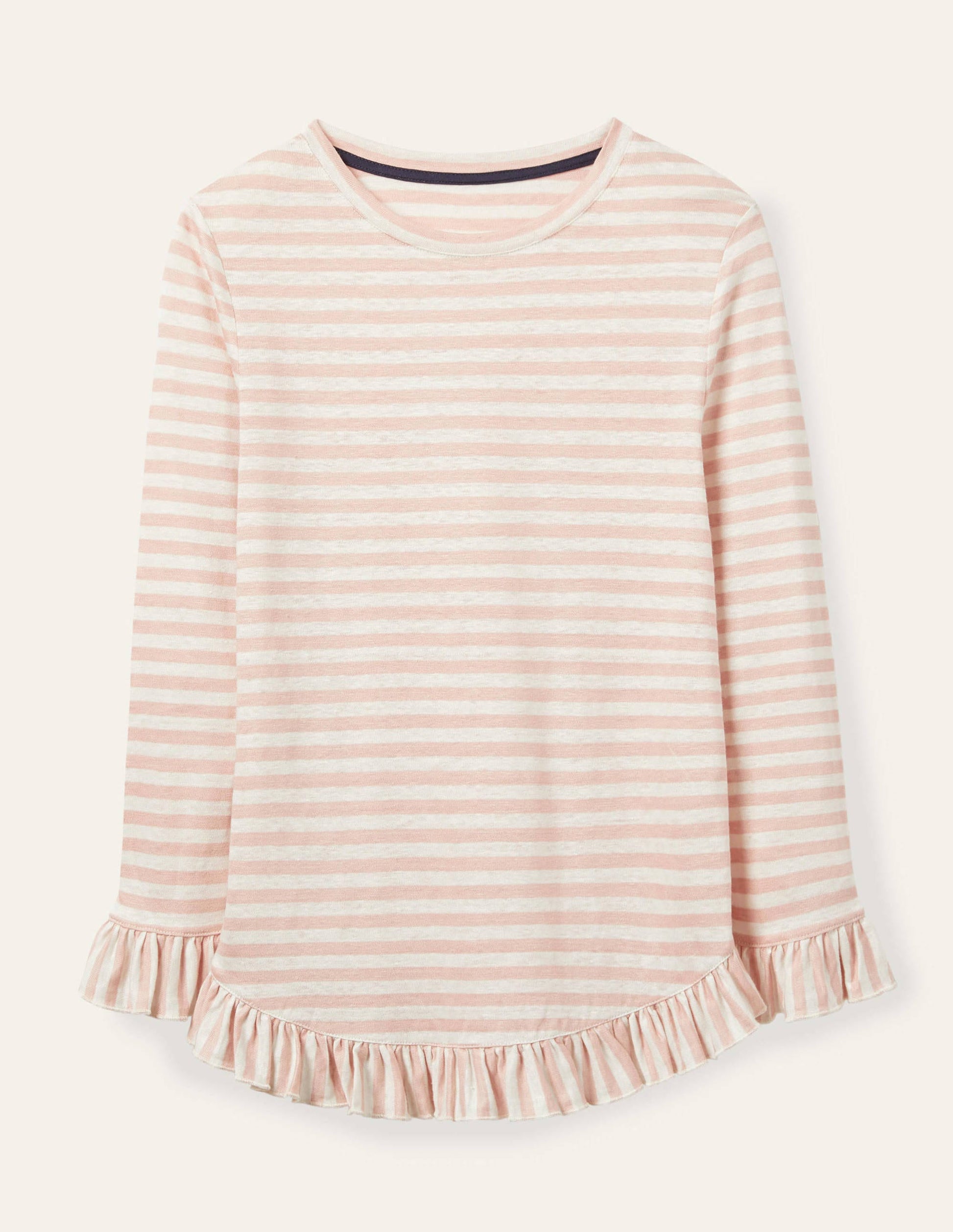 Dorothy Linen Jersey Top-Milkshake/ Ivory-5
