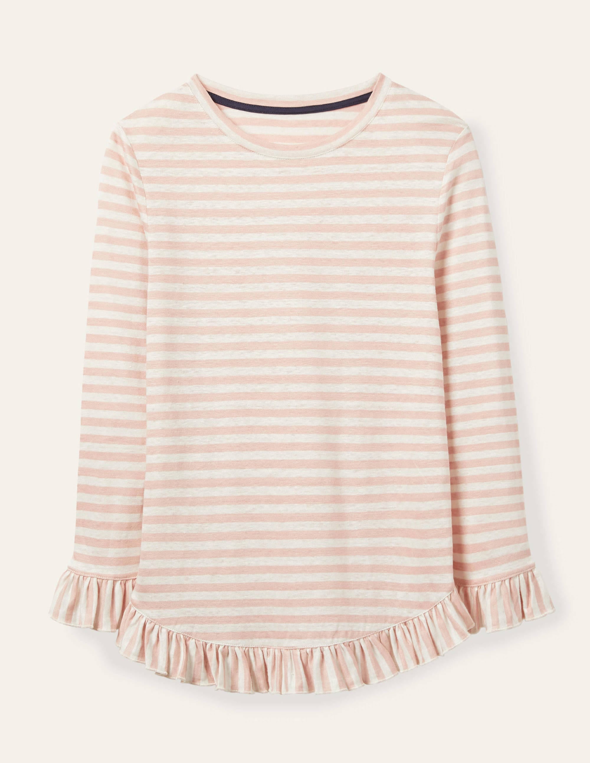 Dorothy Linen Jersey Top-Milkshake/ Ivory - Image 5