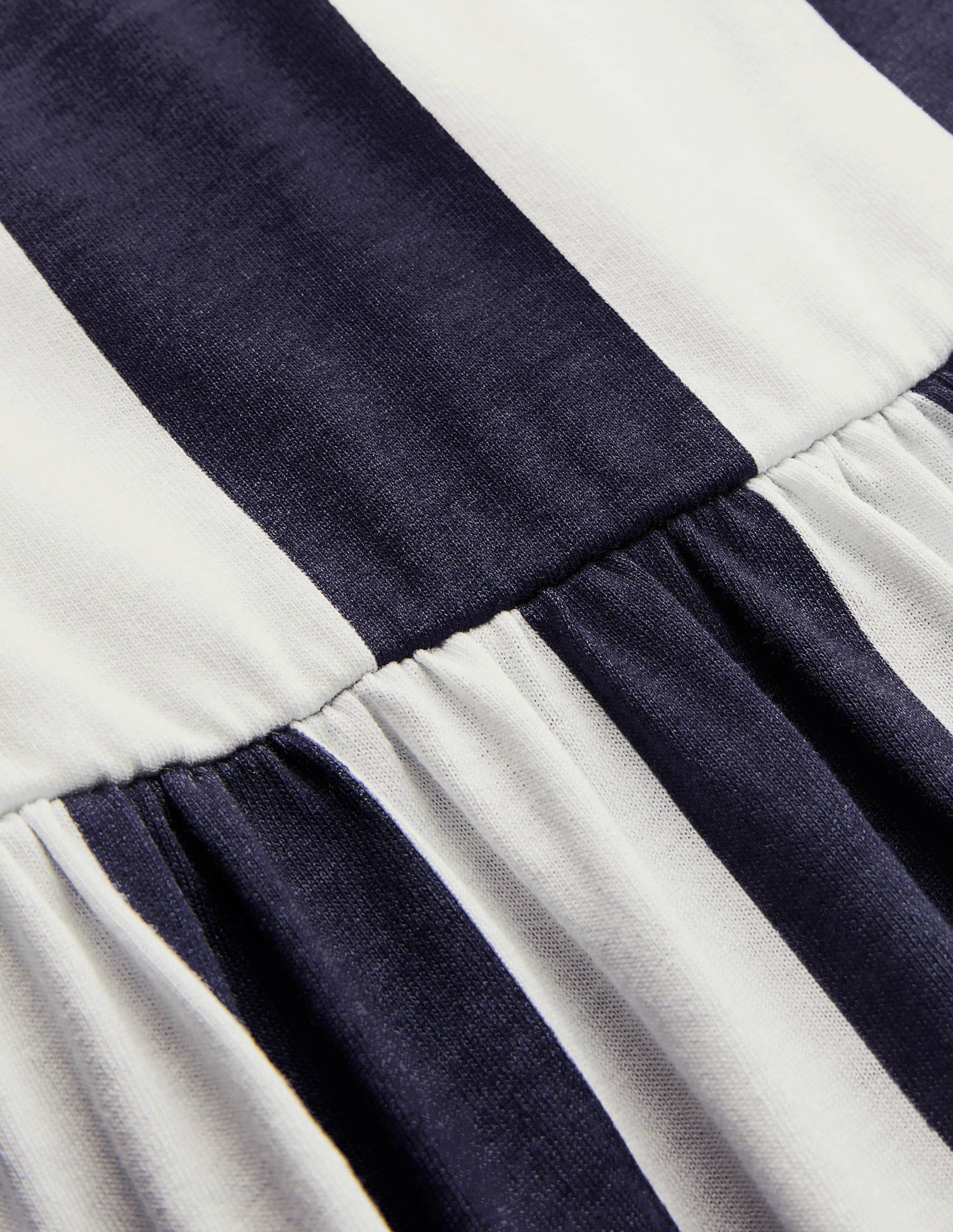 Lucy Jersey Stripe Dress-Navy and Ivory Stripe-5