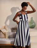 Lucy Jersey Stripe Dress-Navy and Ivory Stripe