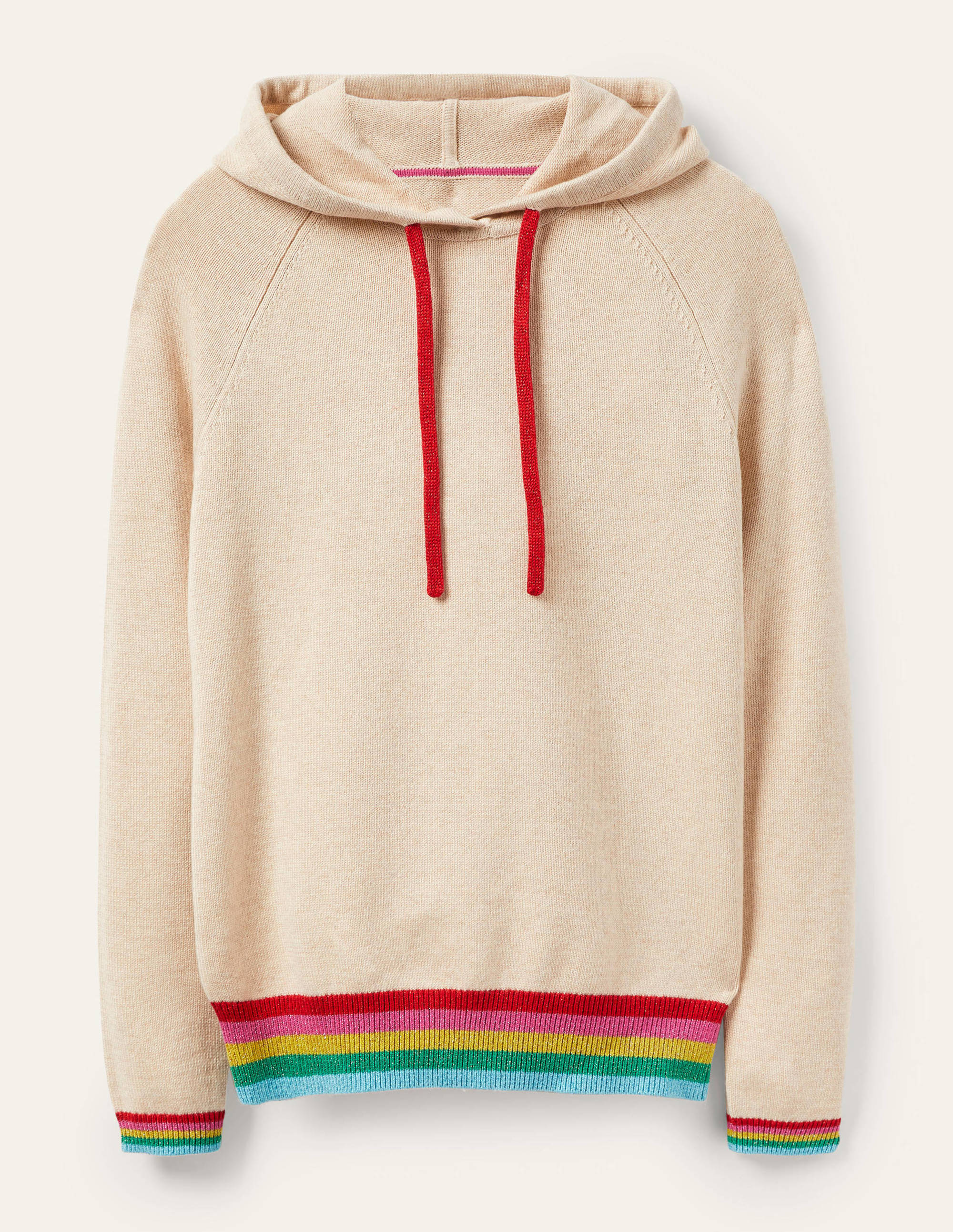 Sweat à capuche Morton en maille-Oatmeal Melange - Image 5