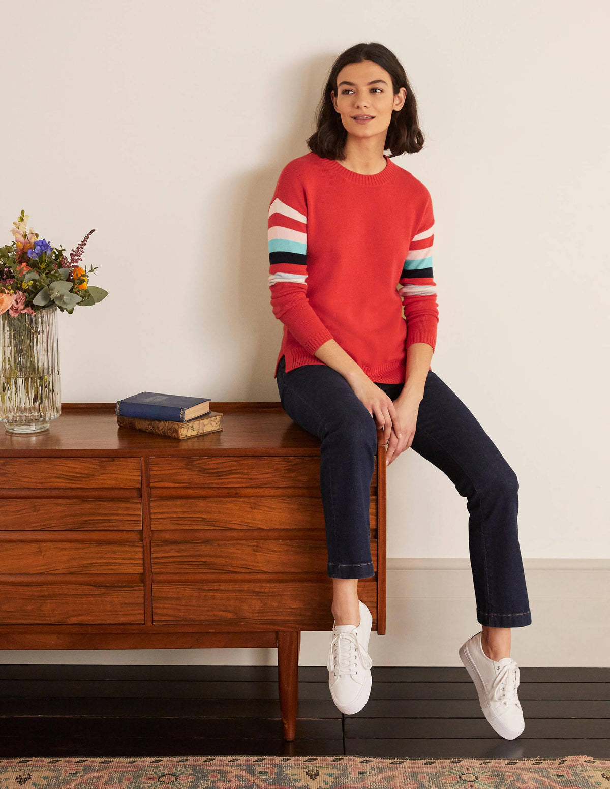Lennox Lässiger Pullover-Kirschrot - Image 2