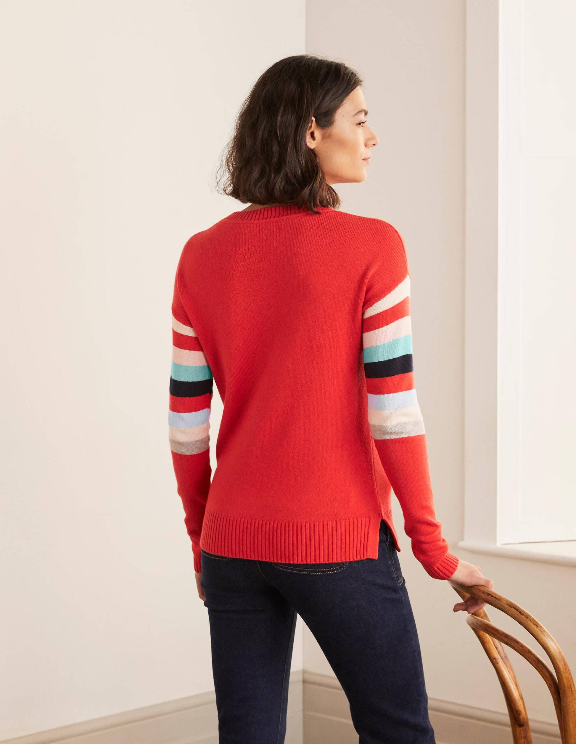 Lennox Lässiger Pullover-Kirschrot-3