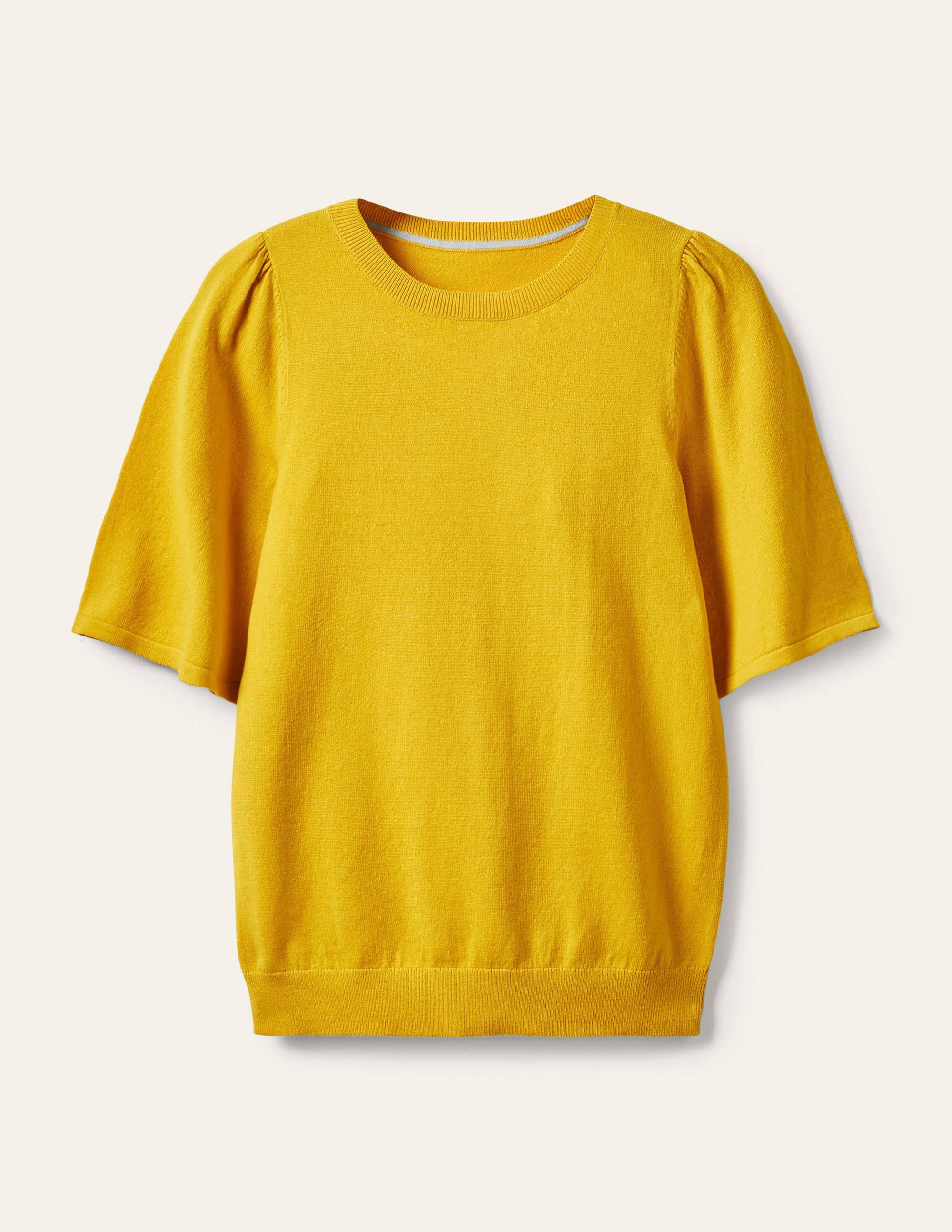 T-shirt Abbotsbury en maille-Jonquille - Image 7