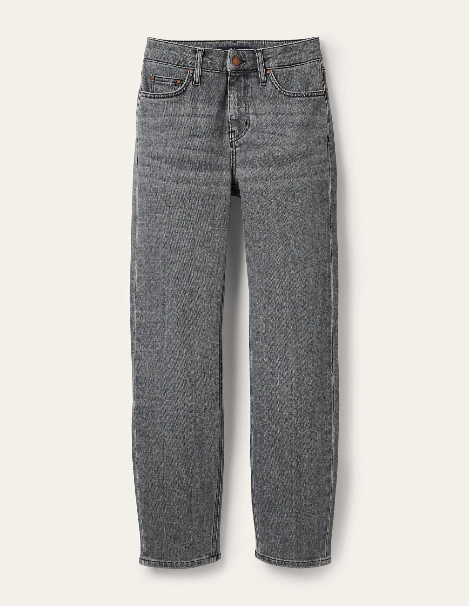 Schmale 7/8-Hose mit geradem Schnitt-Pastellgrau-4