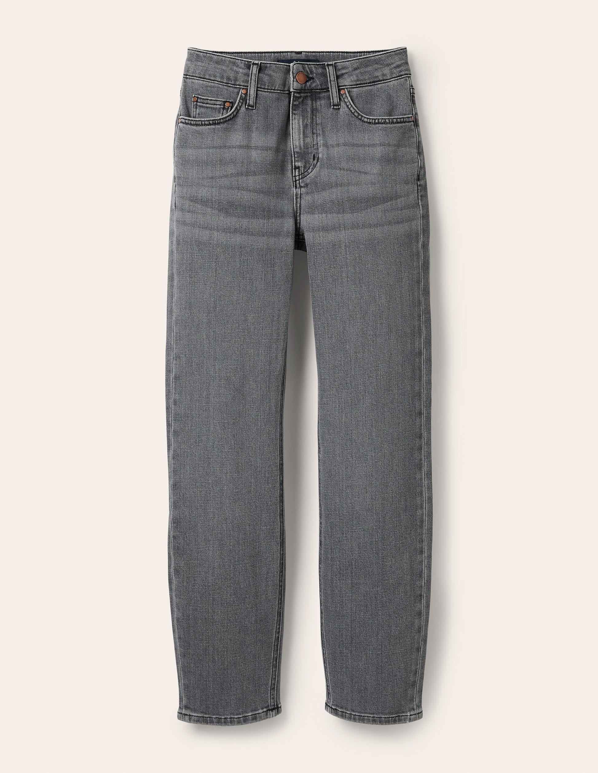 Schmale 7/8-Hose mit geradem Schnitt-Pastellgrau-3