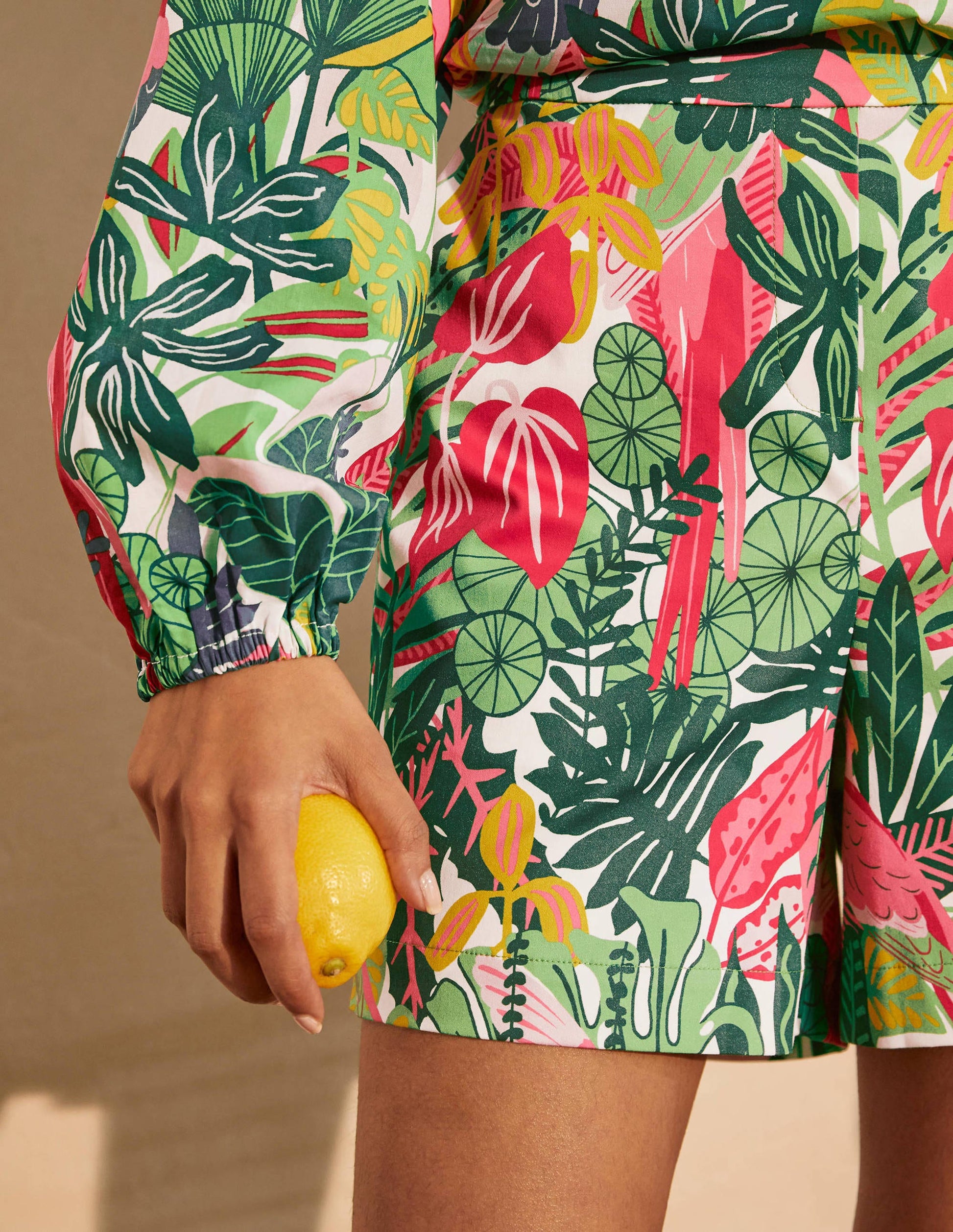 Short Danby à enfiler-Feuille de palmier, motif Paradise Jungle-3