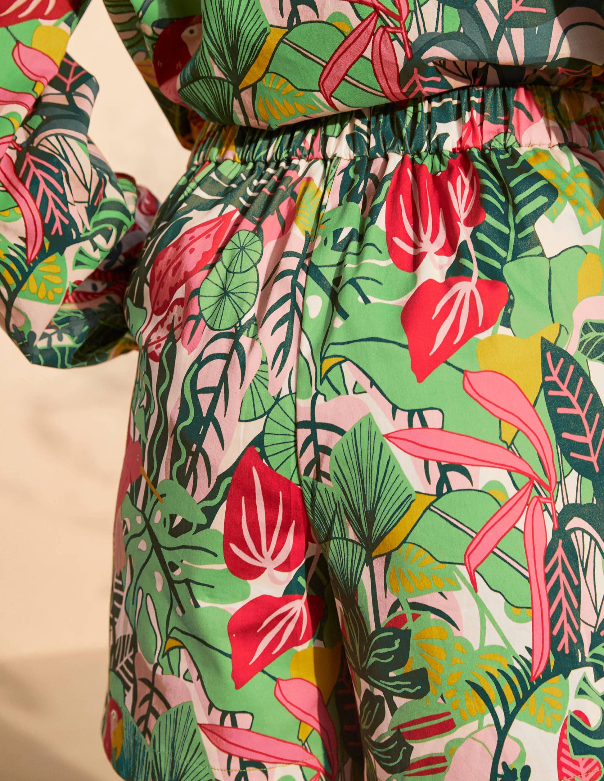 Short Danby à enfiler-Feuille de palmier, motif Paradise Jungle-4