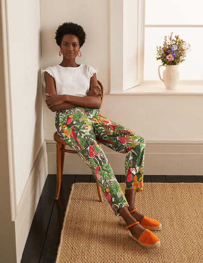 Pantalon à enfiler-Feuille de palmier, motif Paradise Jungle-4
