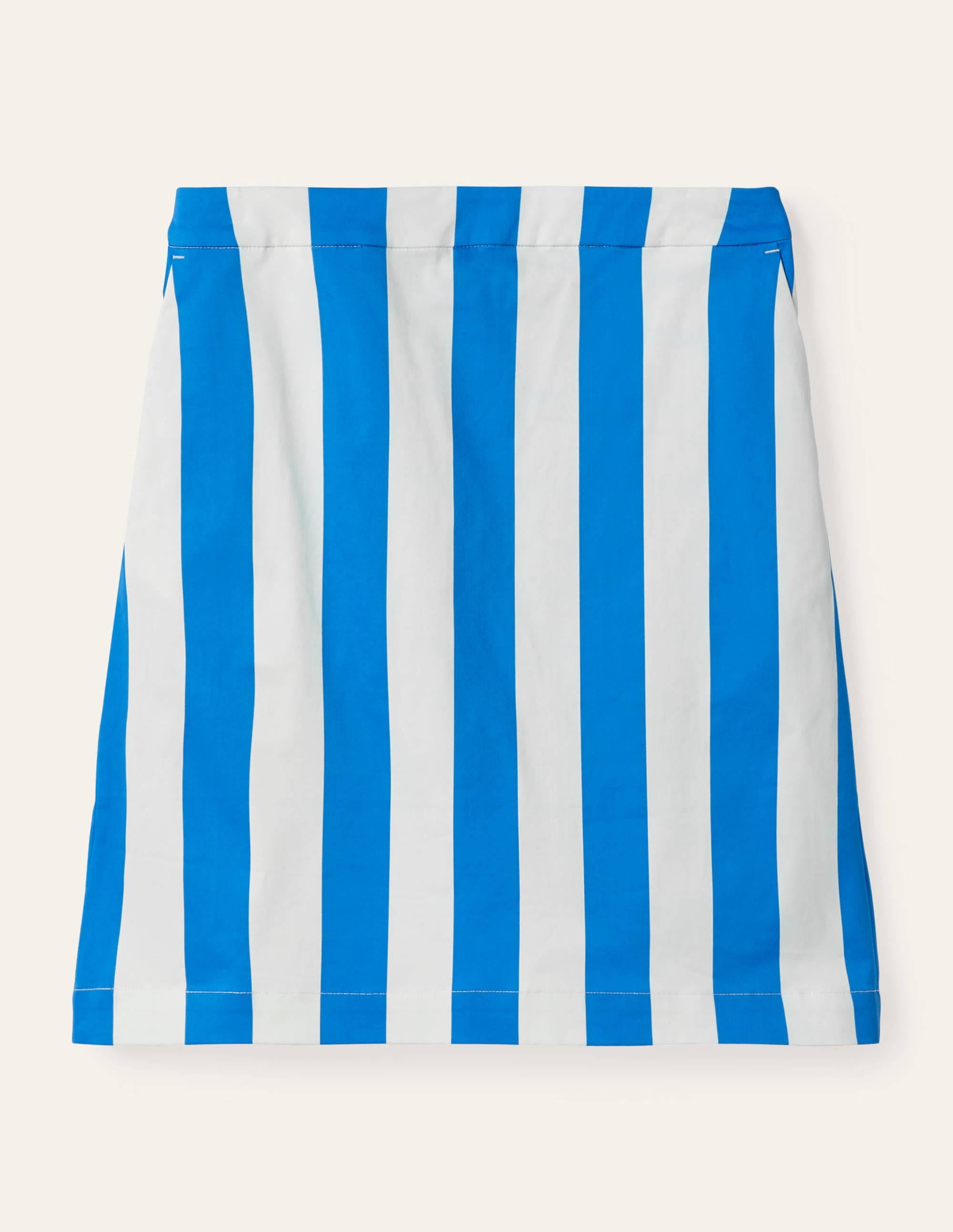 Mini-jupe Danby à enfiler-Rayé bleu marocain et ivoire - Image 6