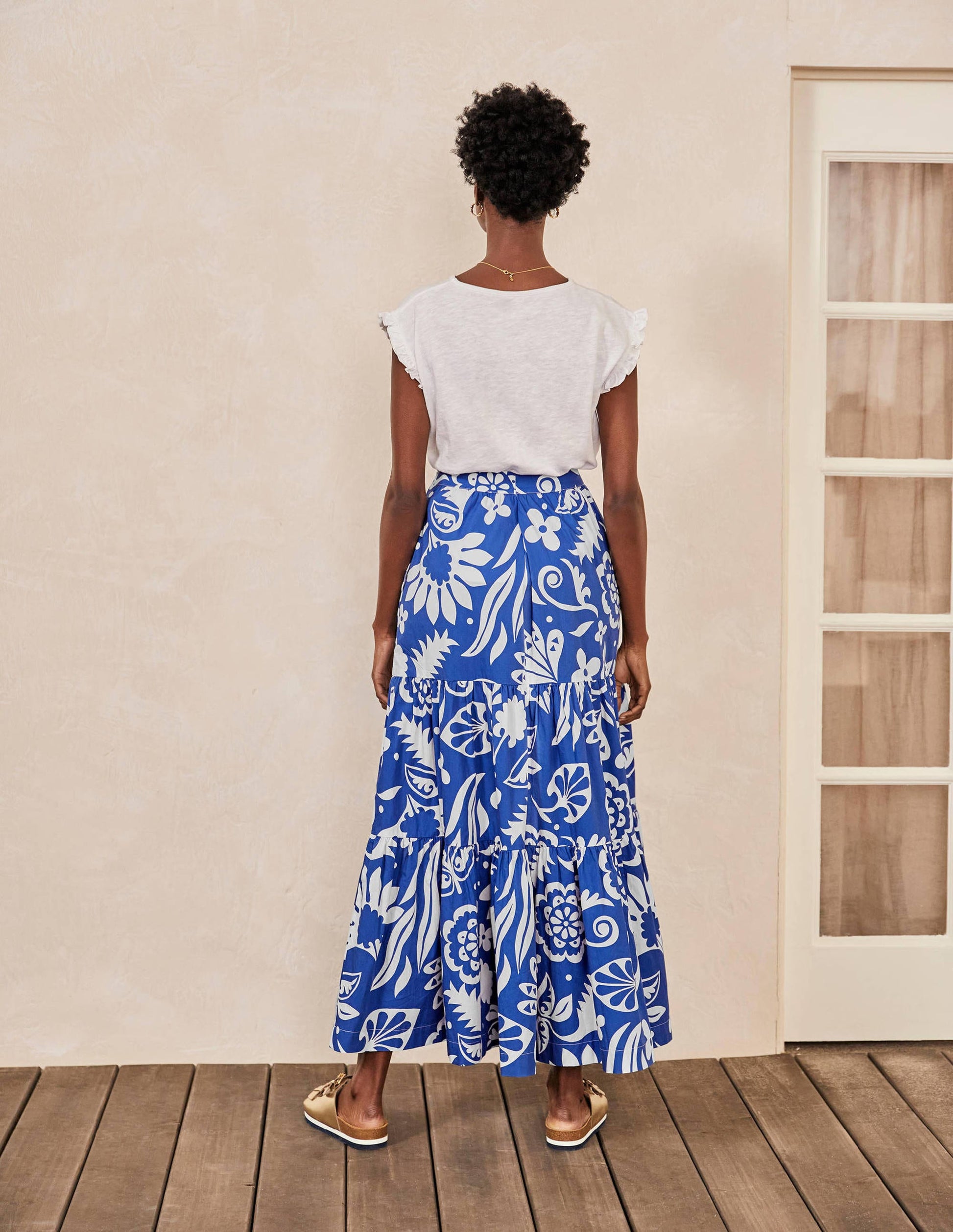 Lorna Tiered Maxi Skirt-Summit, Garden Tropic-2