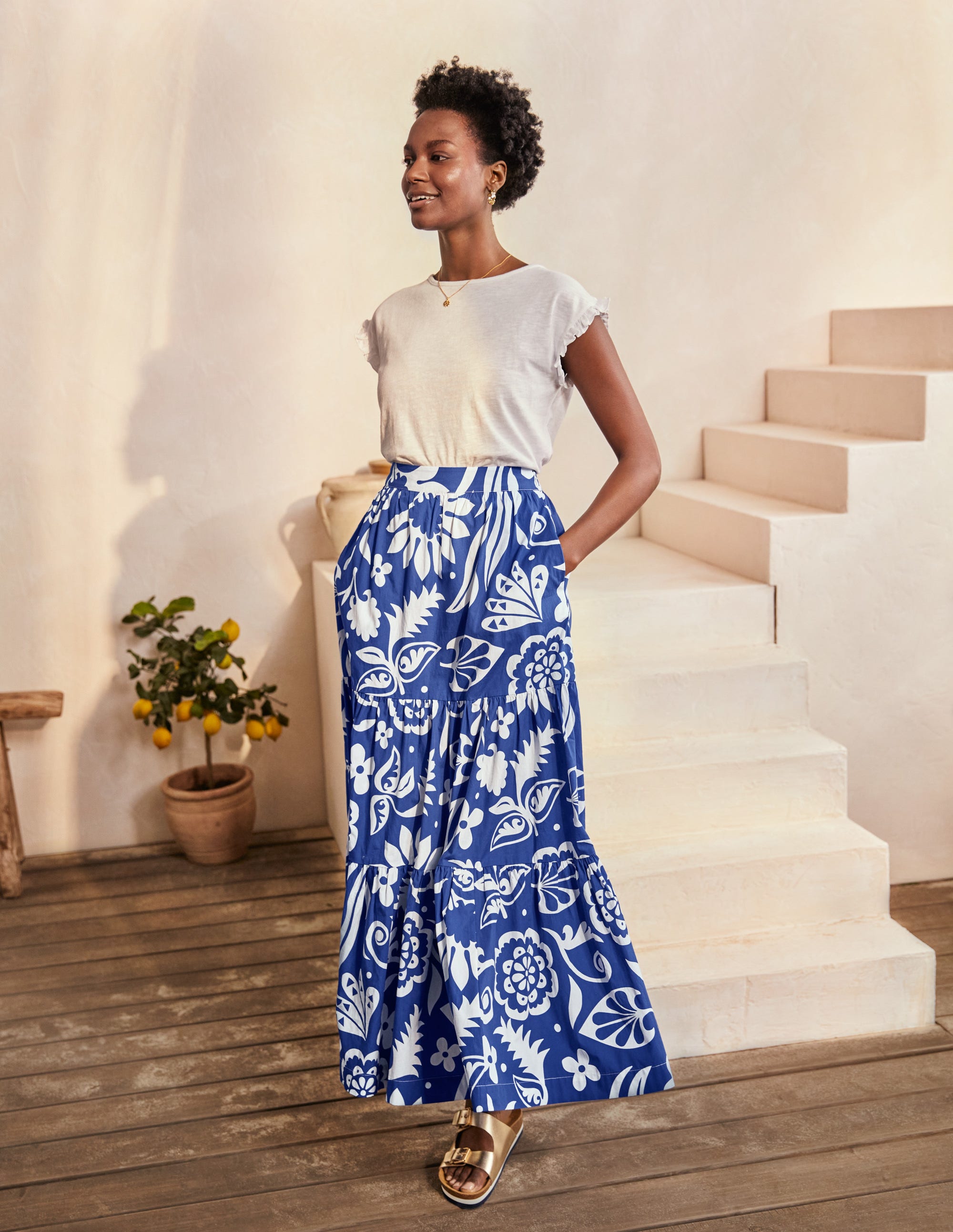 Lorna Tiered Maxi Skirt-Summit, Garden Tropic - Image 4