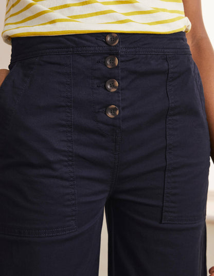 Beaufort Hose mit Knopfleiste-Marineblau