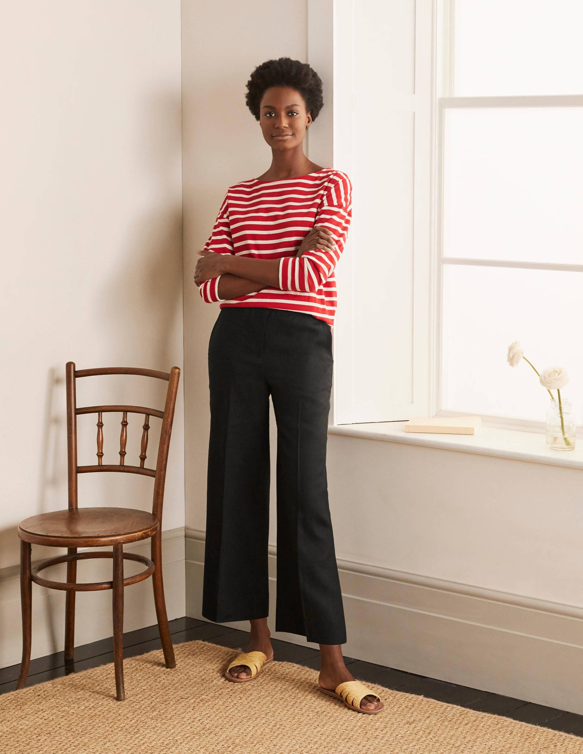 Pantalon Cornwall en lin-Noir - Image 5