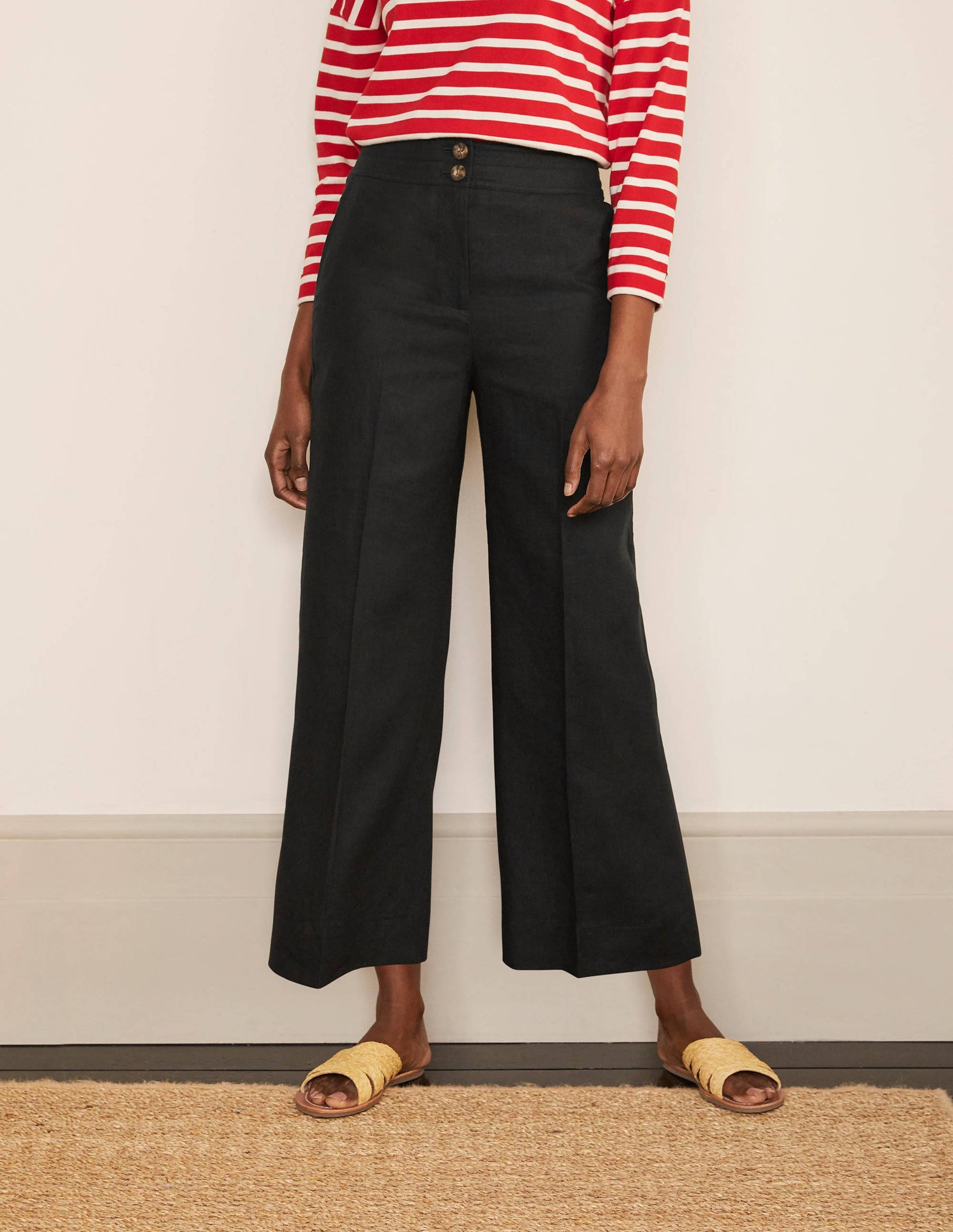 Cornwall Leinenhose-Schwarz-1