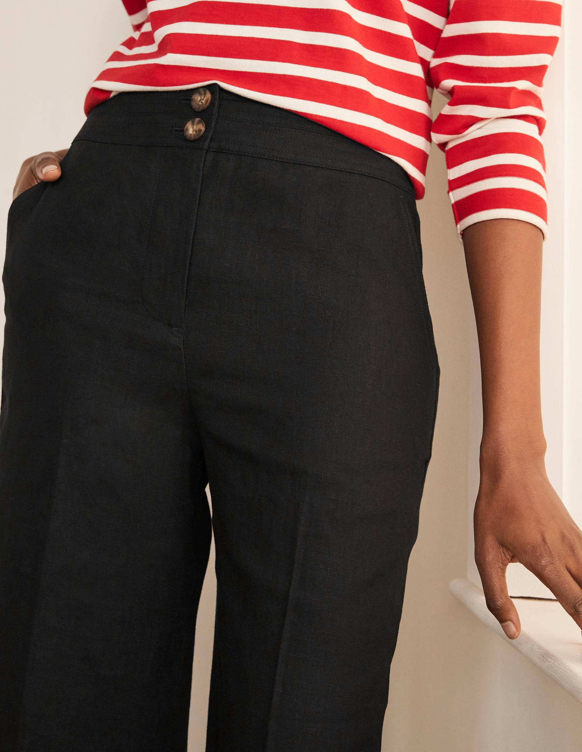Pantalon Cornwall en lin-Noir - Image 3