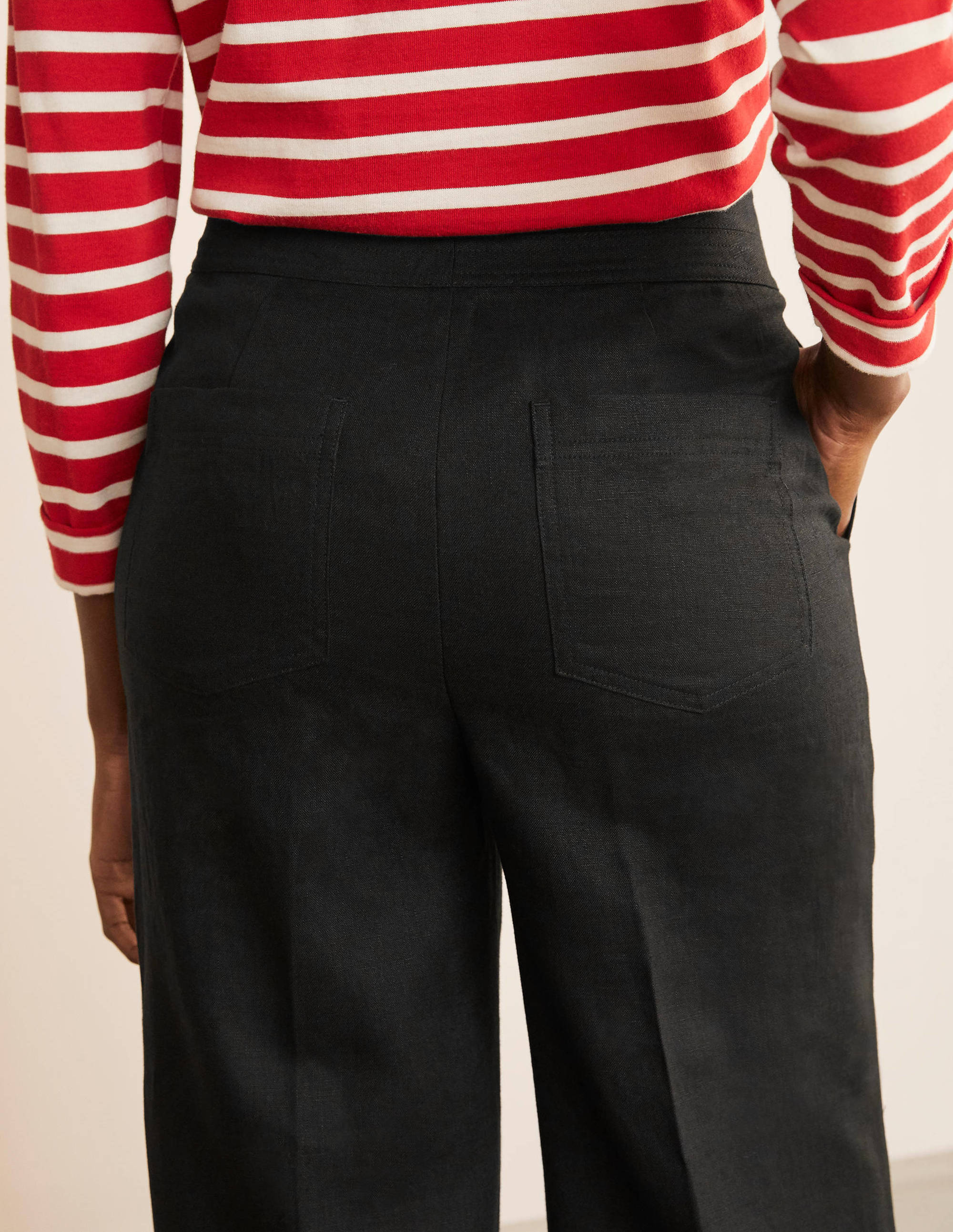 Pantalon Cornwall en lin-Noir - Image 4