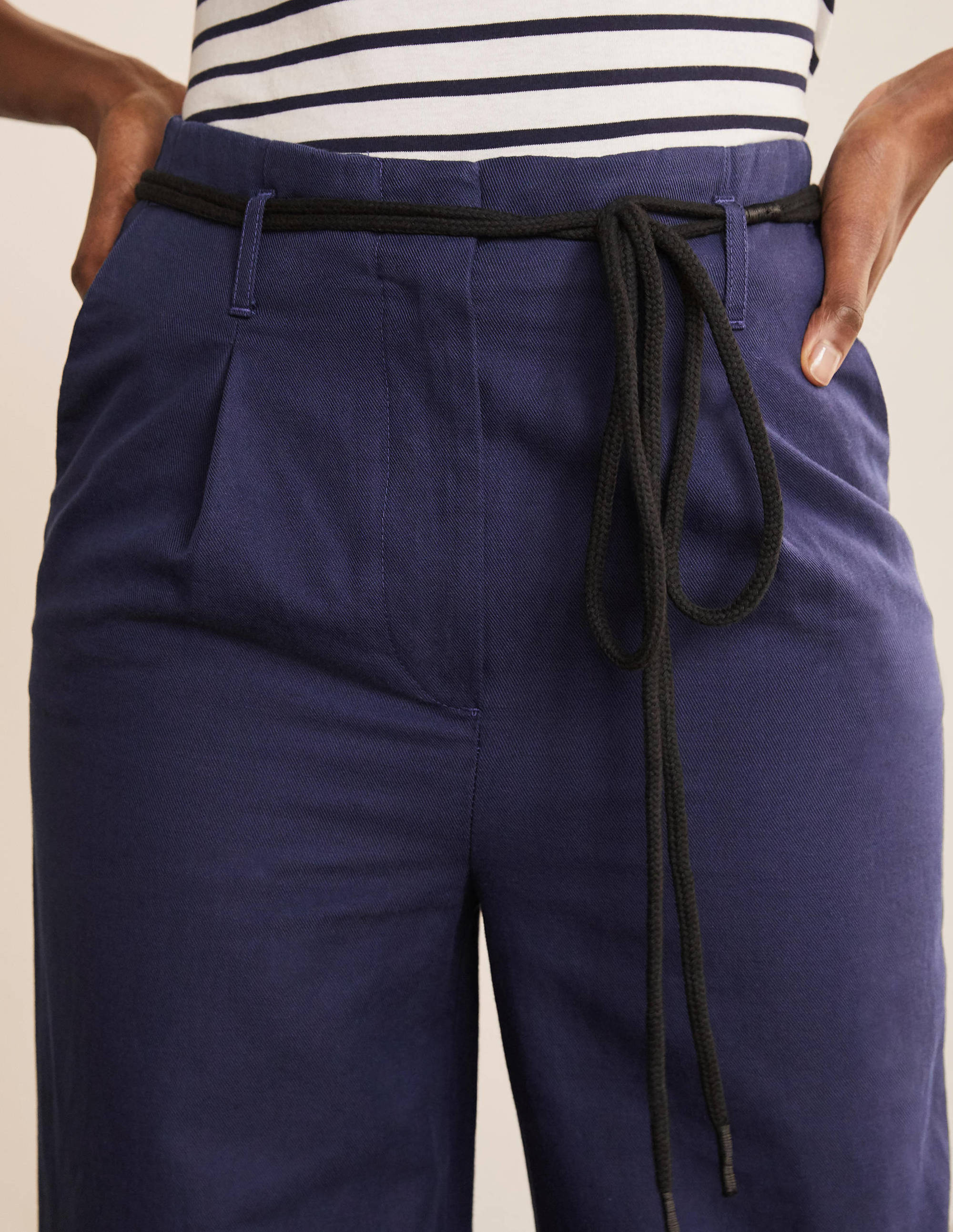 Pantalon Portree à ceinture-Bleu marine - Image 3