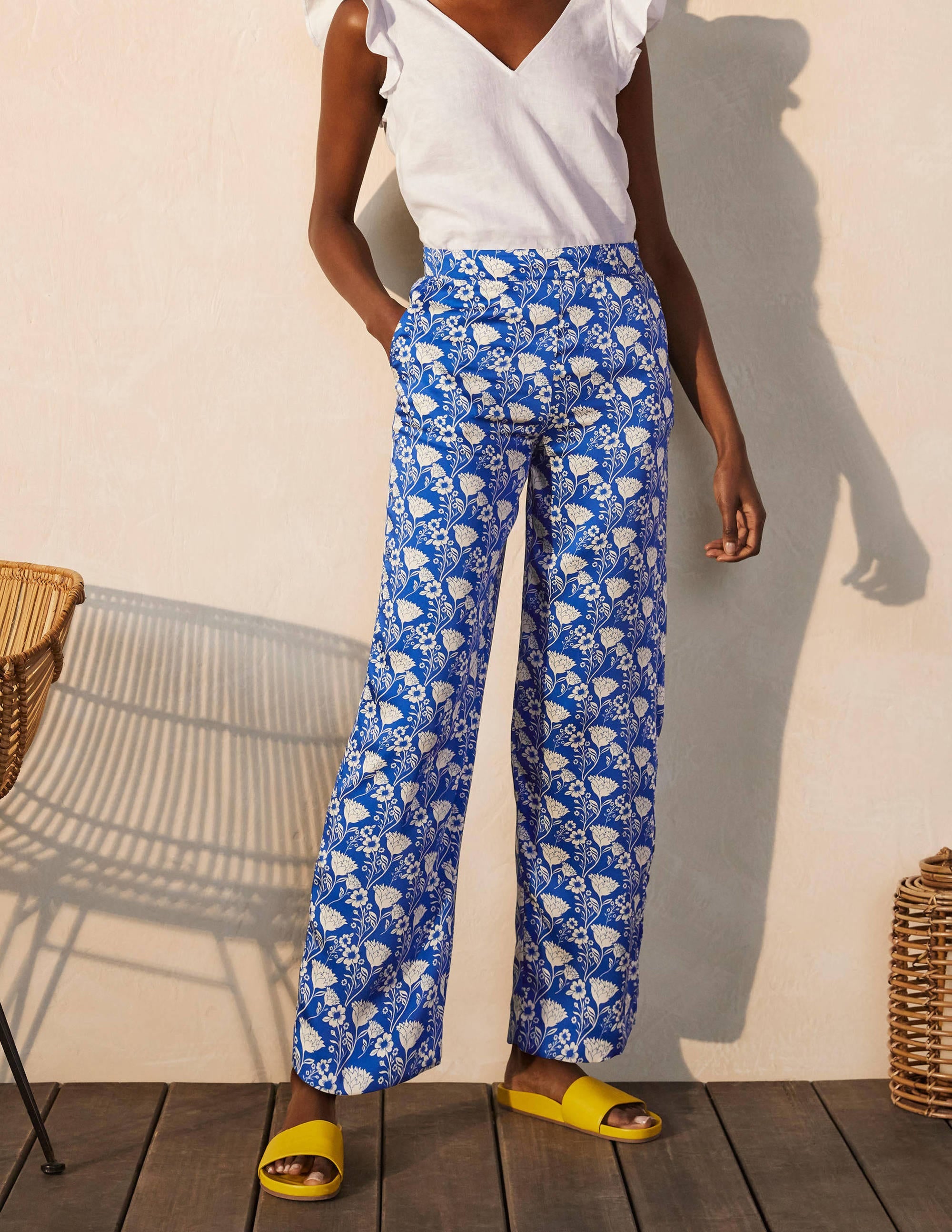 Pantalon Beauchamp-Bleu vague, lotus rampant - Image 2