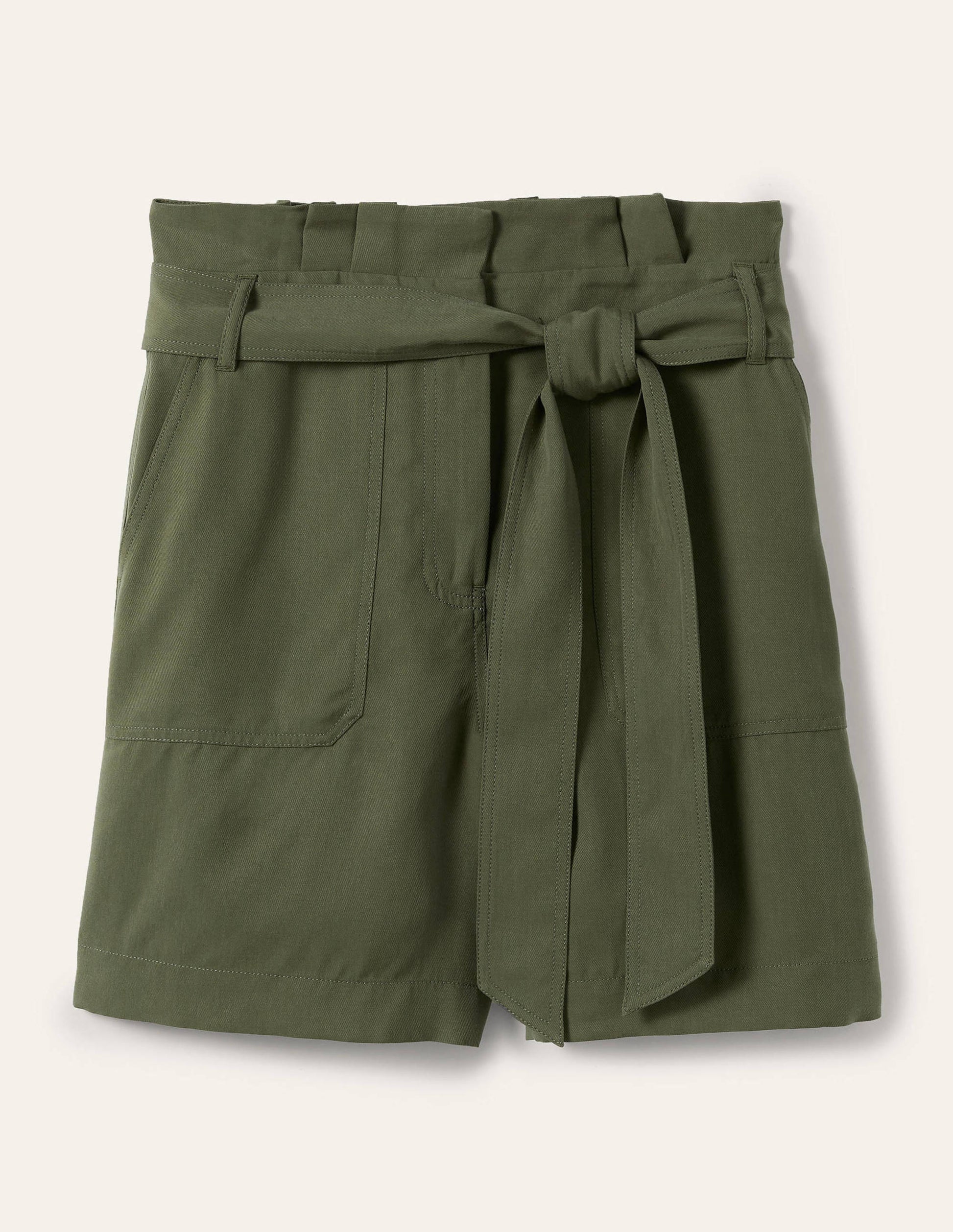 Short à taille froncée Elgin-Kaki-6