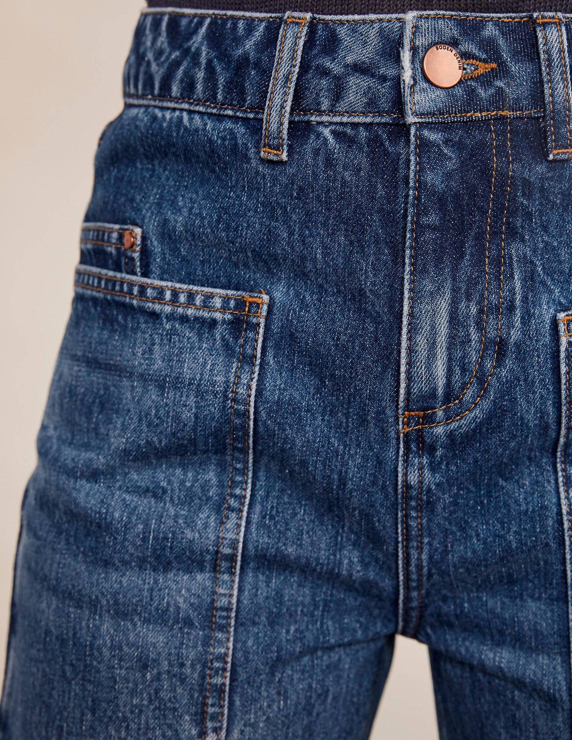 Big Pocket Balloon Jeans-Mid Vintage-3