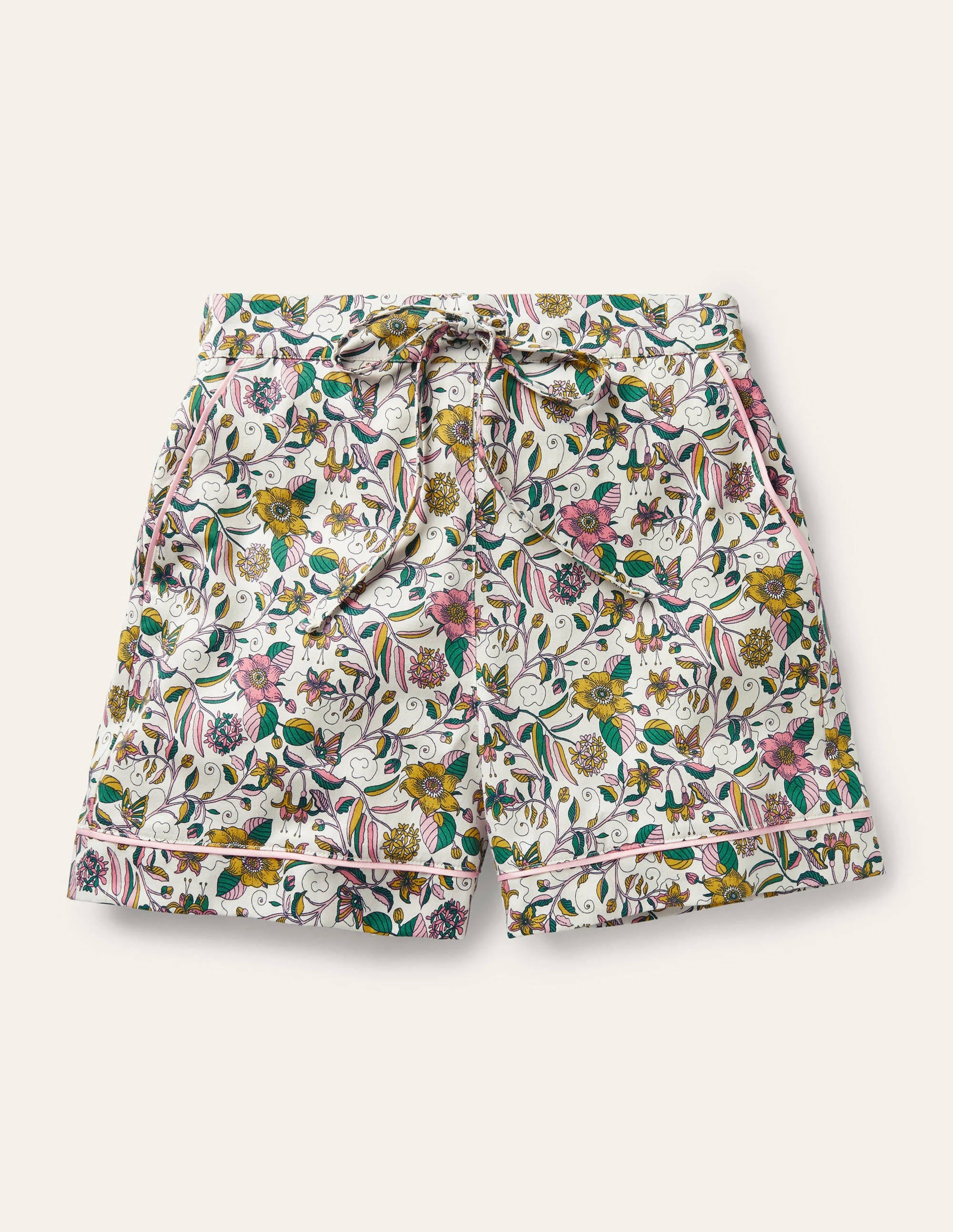Schlafanzugshorts aus Baumwolle-Naturweiß, Schöner Garten - Image 5