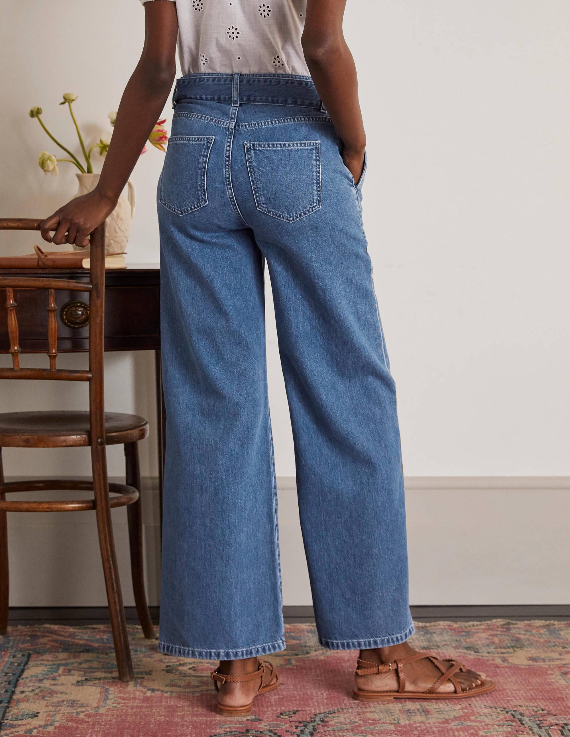 Jean large à ceinture-Vintage clair - Image 2