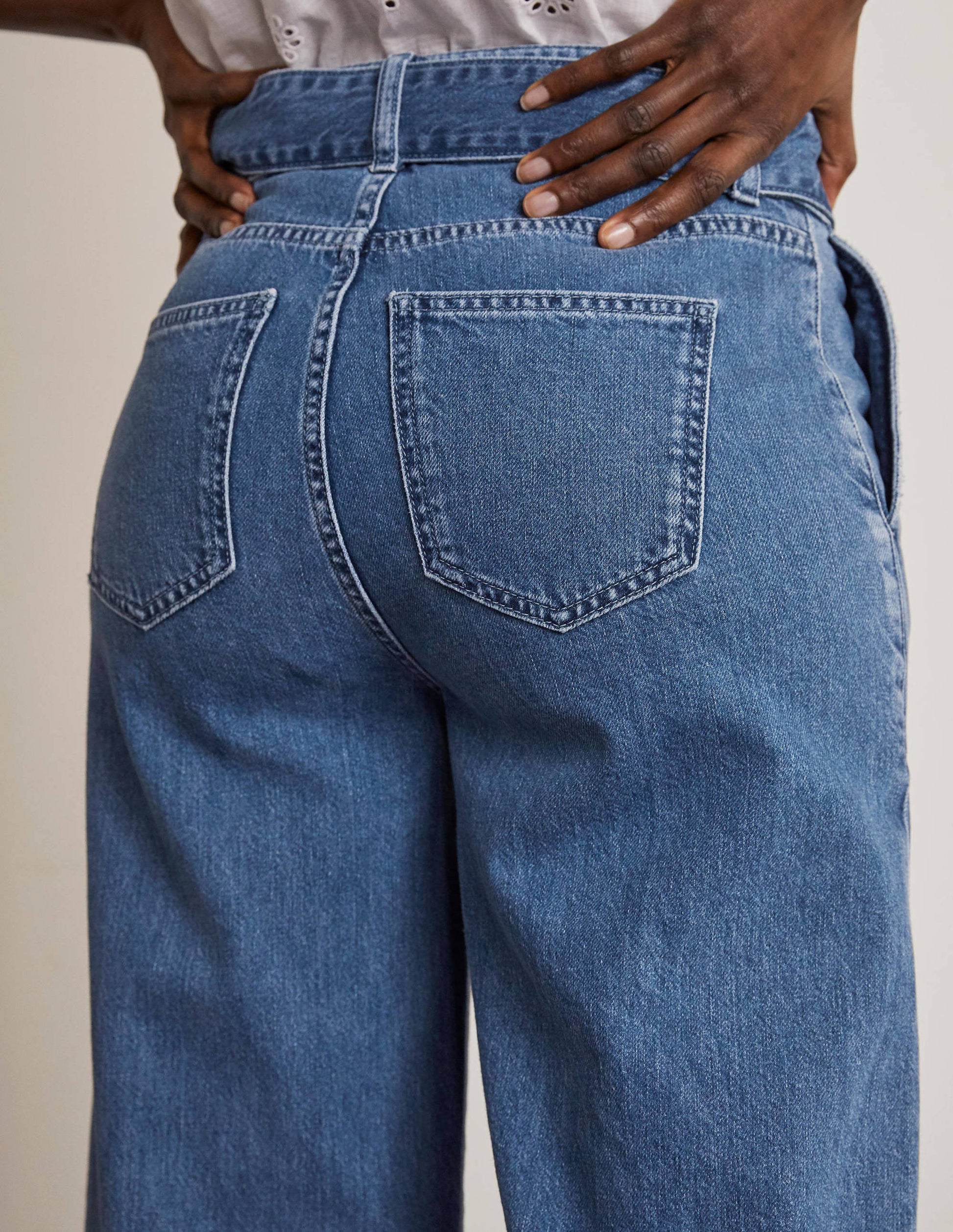 Jean large à ceinture-Vintage clair-4